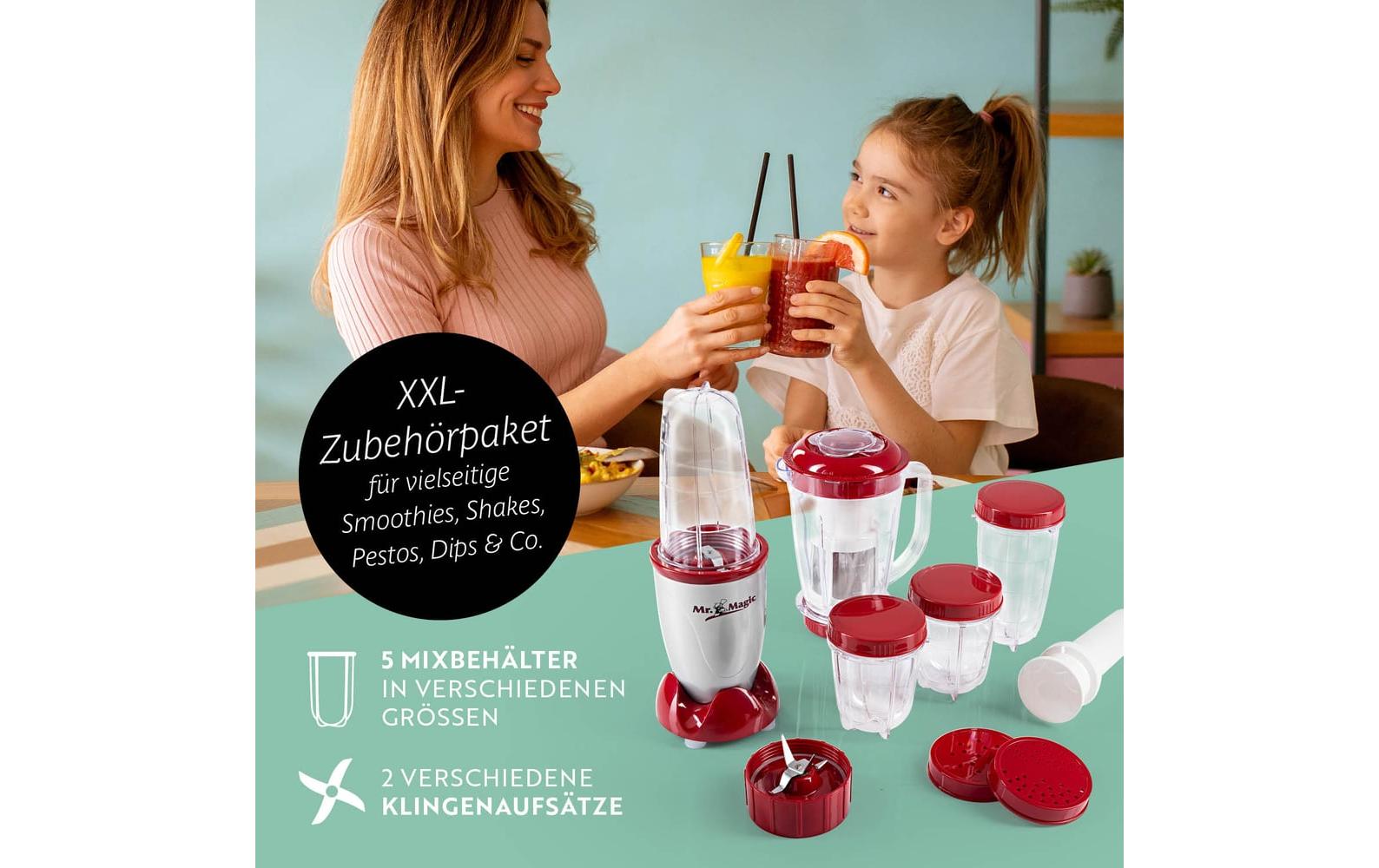 GOURMETmaxx Smoothie Maker Mr. Magic Rot/Silber