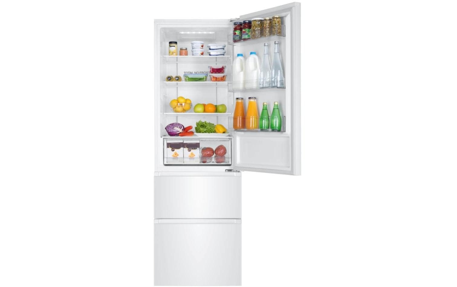 Haier Kühl-Gefrierkombination HTR3619ENPW 3D 60 Serie 3 Weiss
