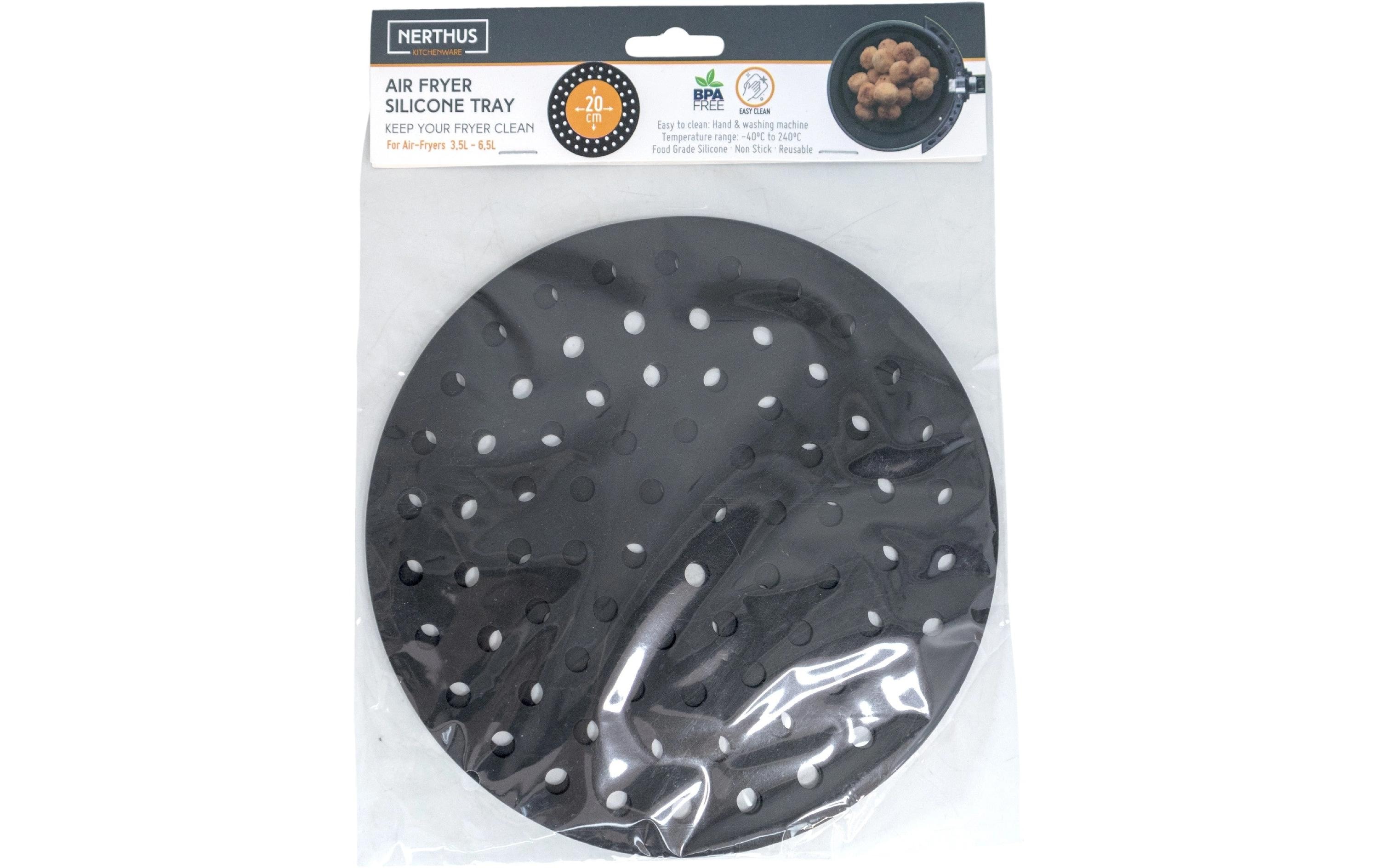 Nerthus Backeinsatz Airfryer-Backmatte rund, 2 Stück