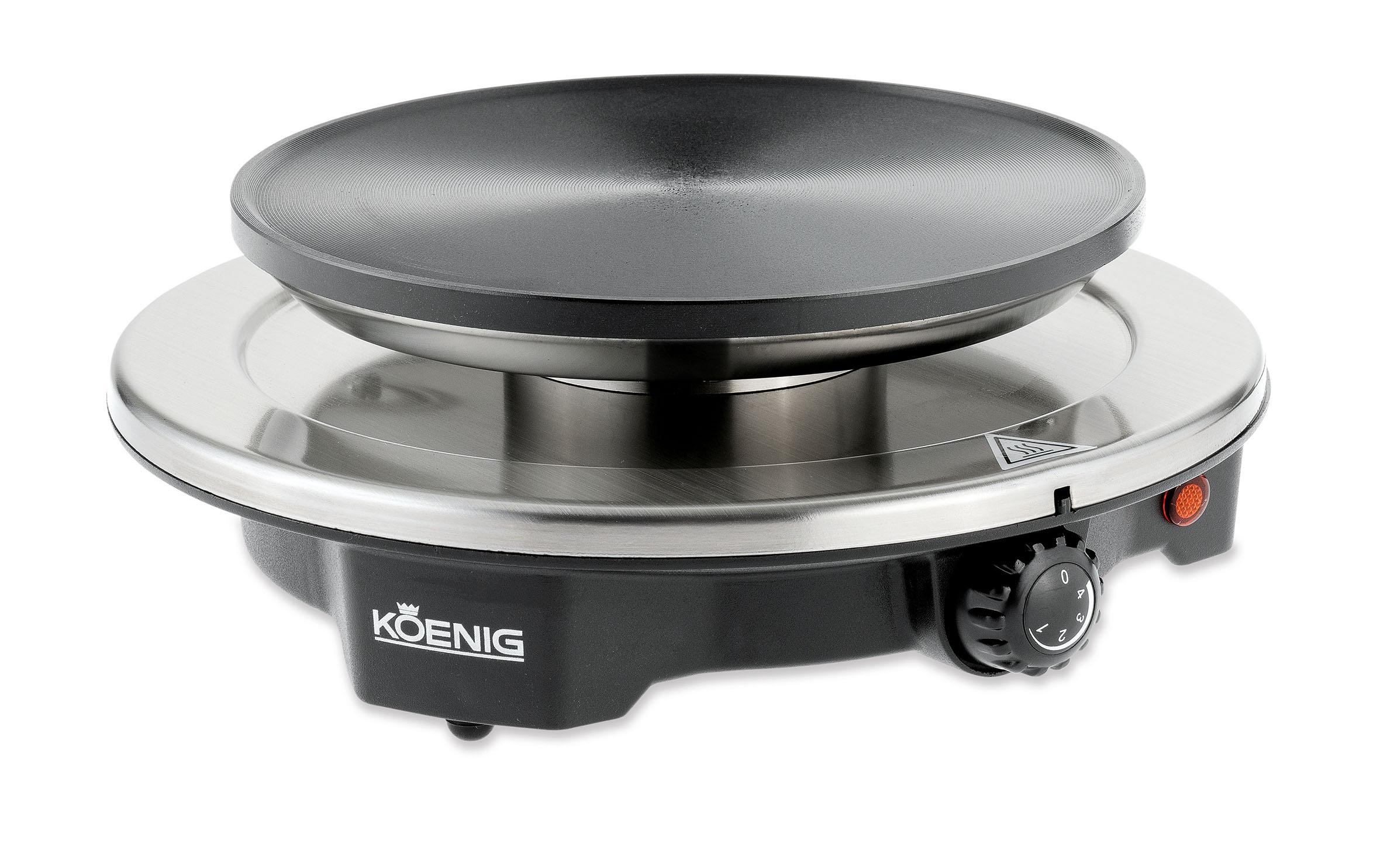 Koenig Fleischfondue-Set One for All 8 Teile, Chrom/Schwarz