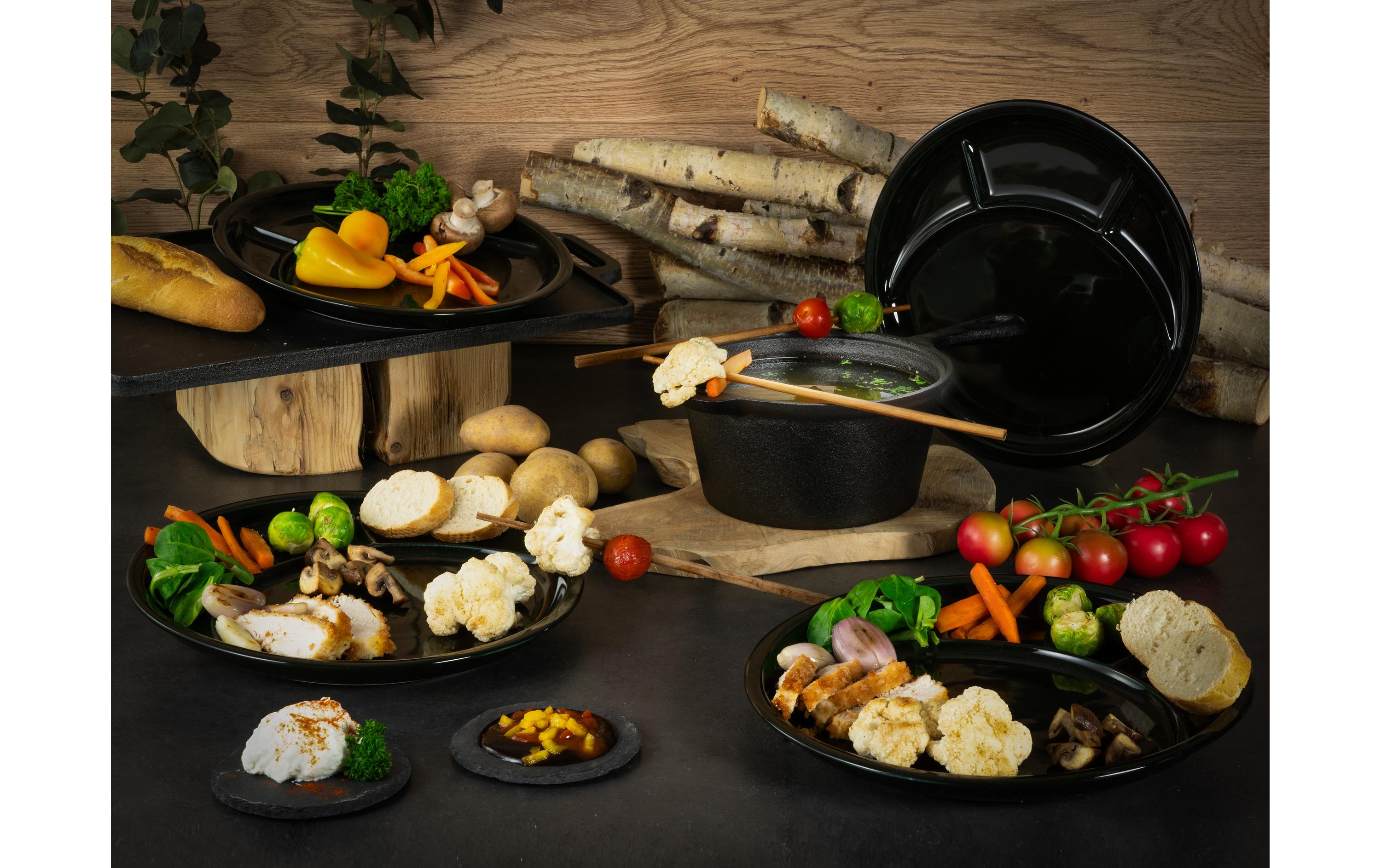 creaTable Fondue-Teller Weiss