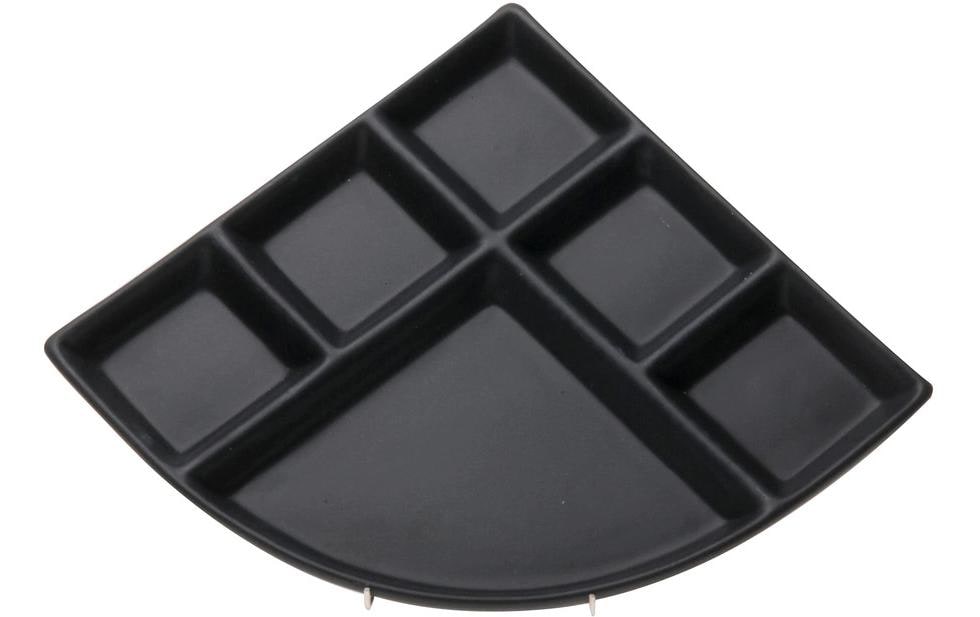 Nouvel Fondue-Teller Schwarz, Karton, 4 Stück