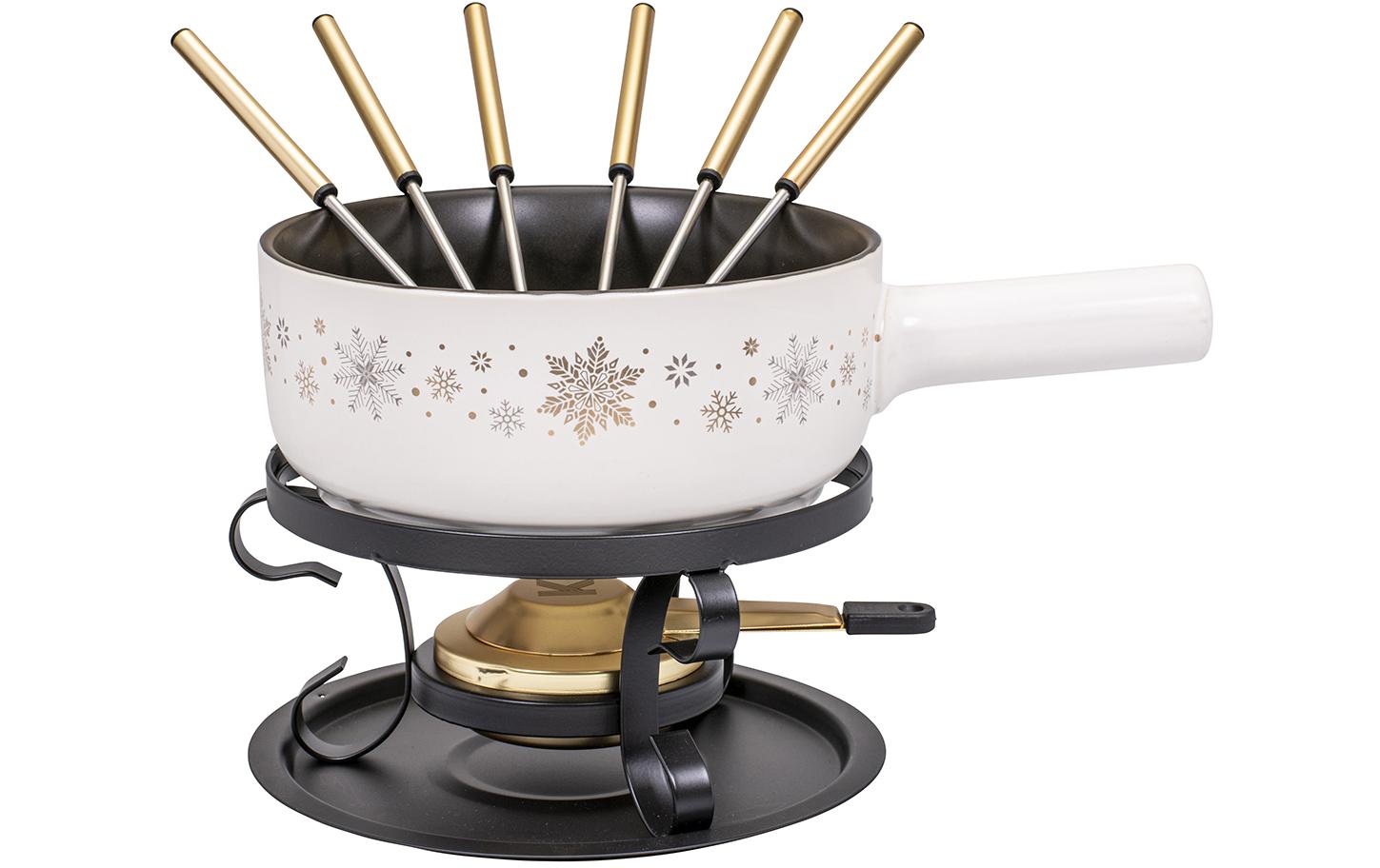 Kadastar Käsefondue-Set Sparkling Wint E22 9 Teile, Schwarz/Weiss Kadastar Käsefondue-Set Sparkling Wint E22 9 Teile, Schwarz/Weiss