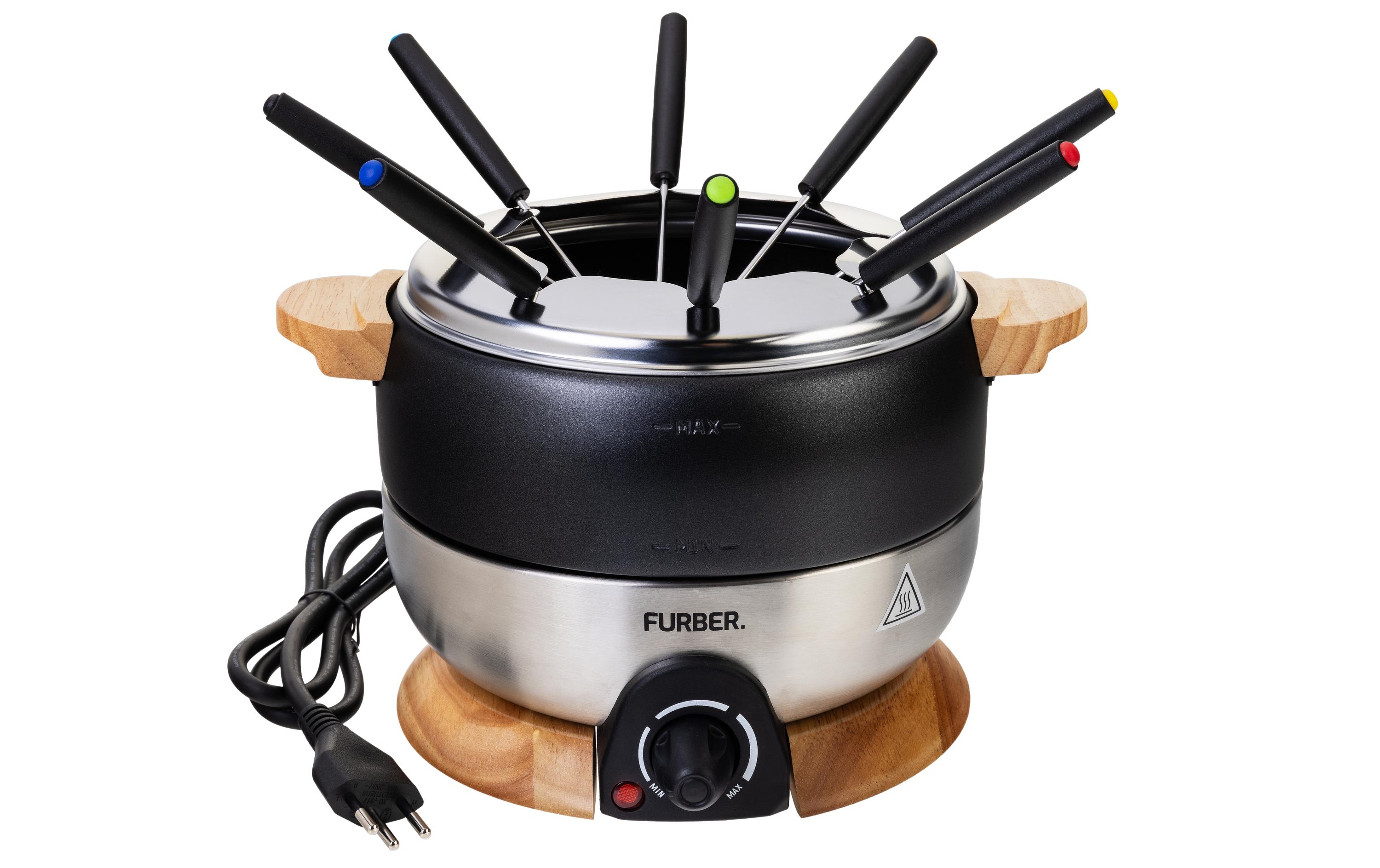FURBER Fondue-Set Chalet 11 Teile, Schwarz/Silber FURBER Fondue-Set Chalet 11 Teile, Schwarz/Silber