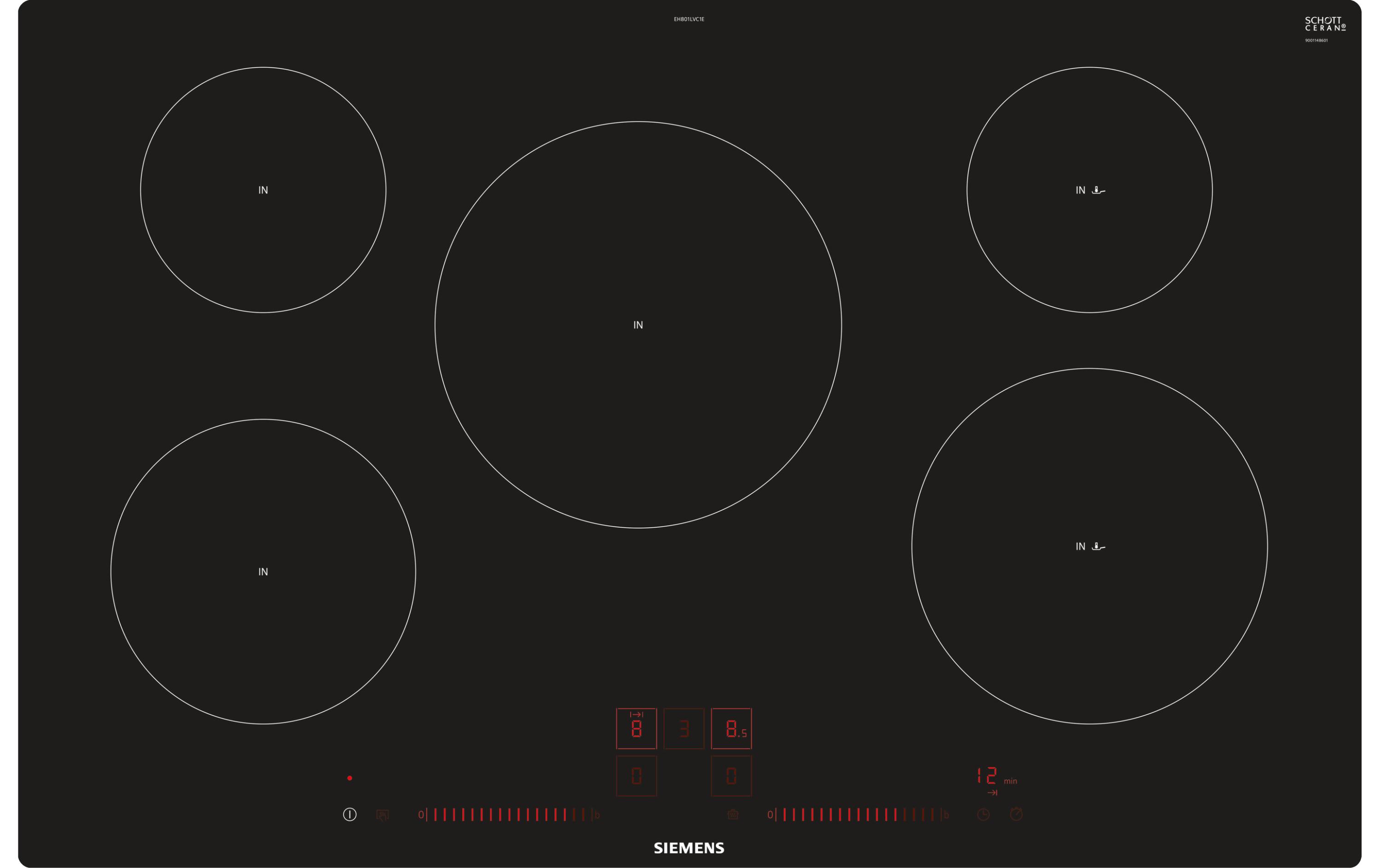 Siemens Induktionskochfeld EH801LVC1E Flächenbündig