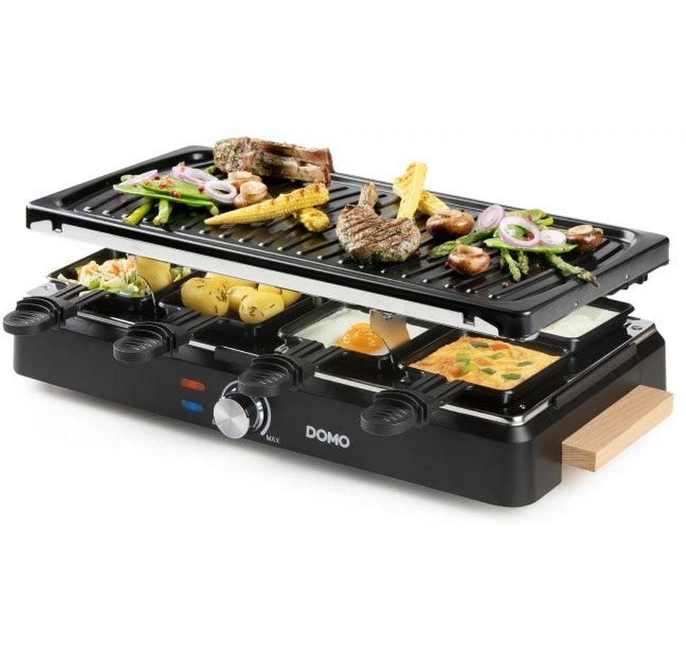 Domo Raclette-Kombination DO9262G mit Naturstein und Grillplatte