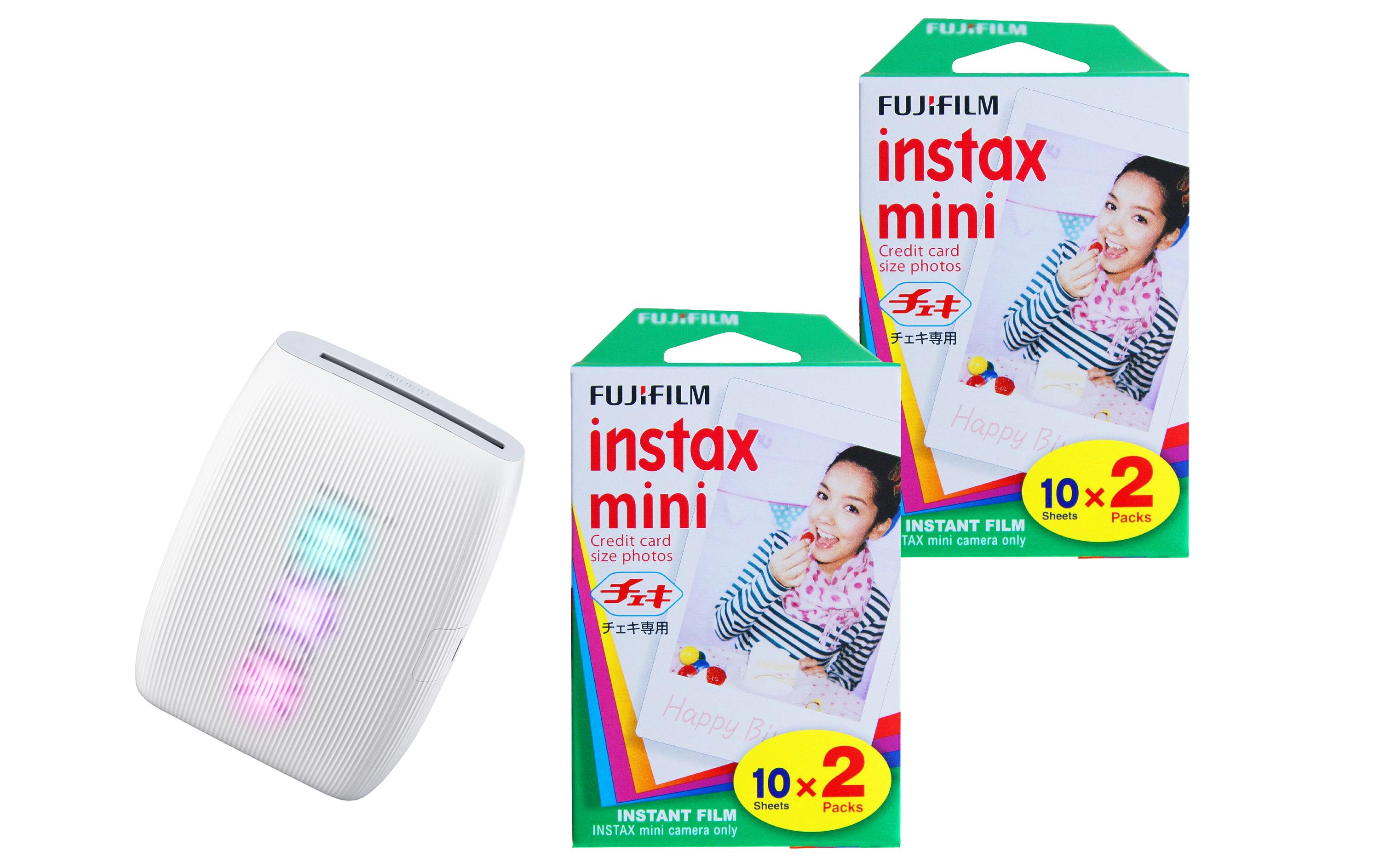 Fujifilm Mobiler Drucker mini Link 3 Inkl. 2x Duo Pack Weiss