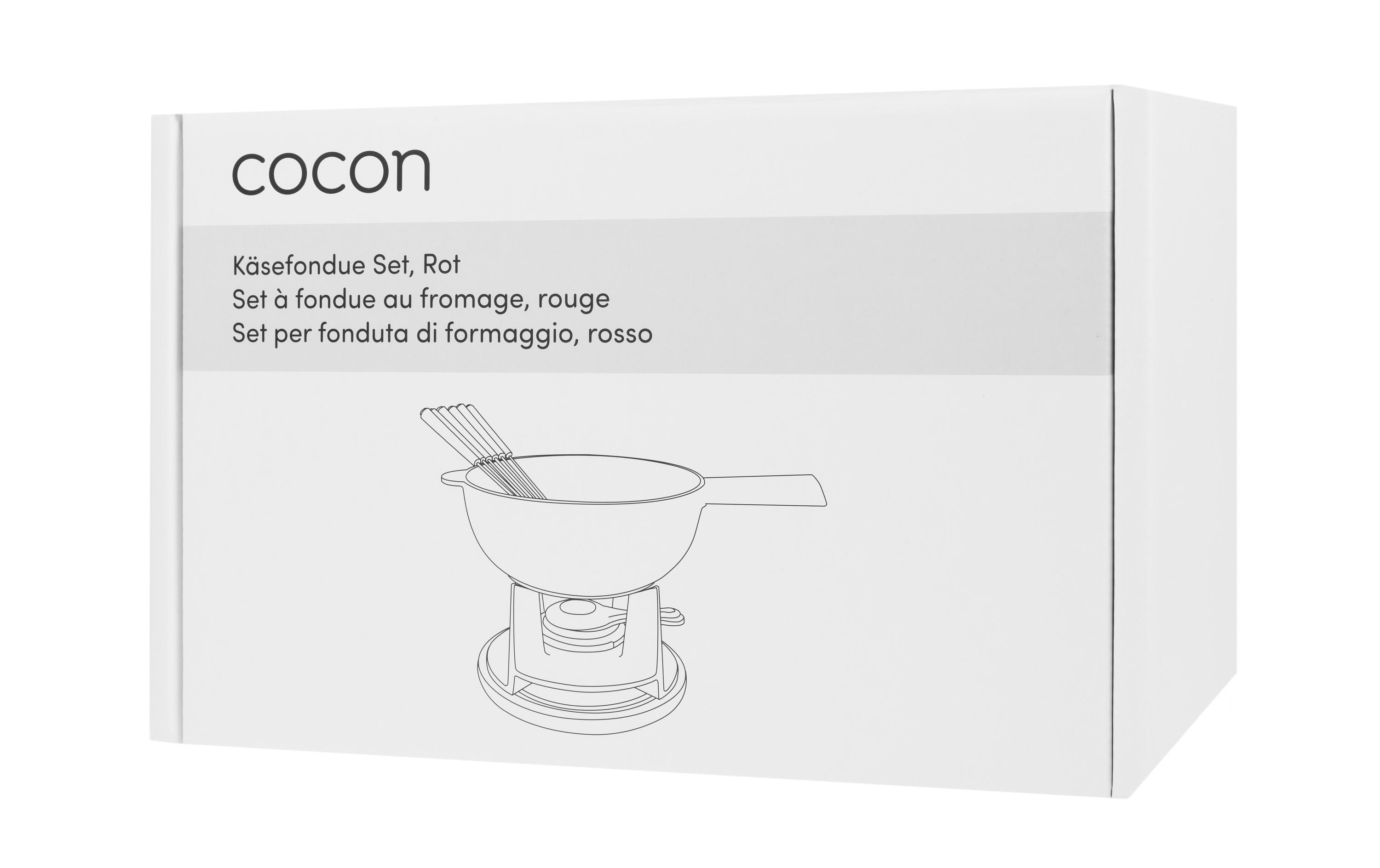 COCON Käsefondue-Set 10-teilig, Rot
