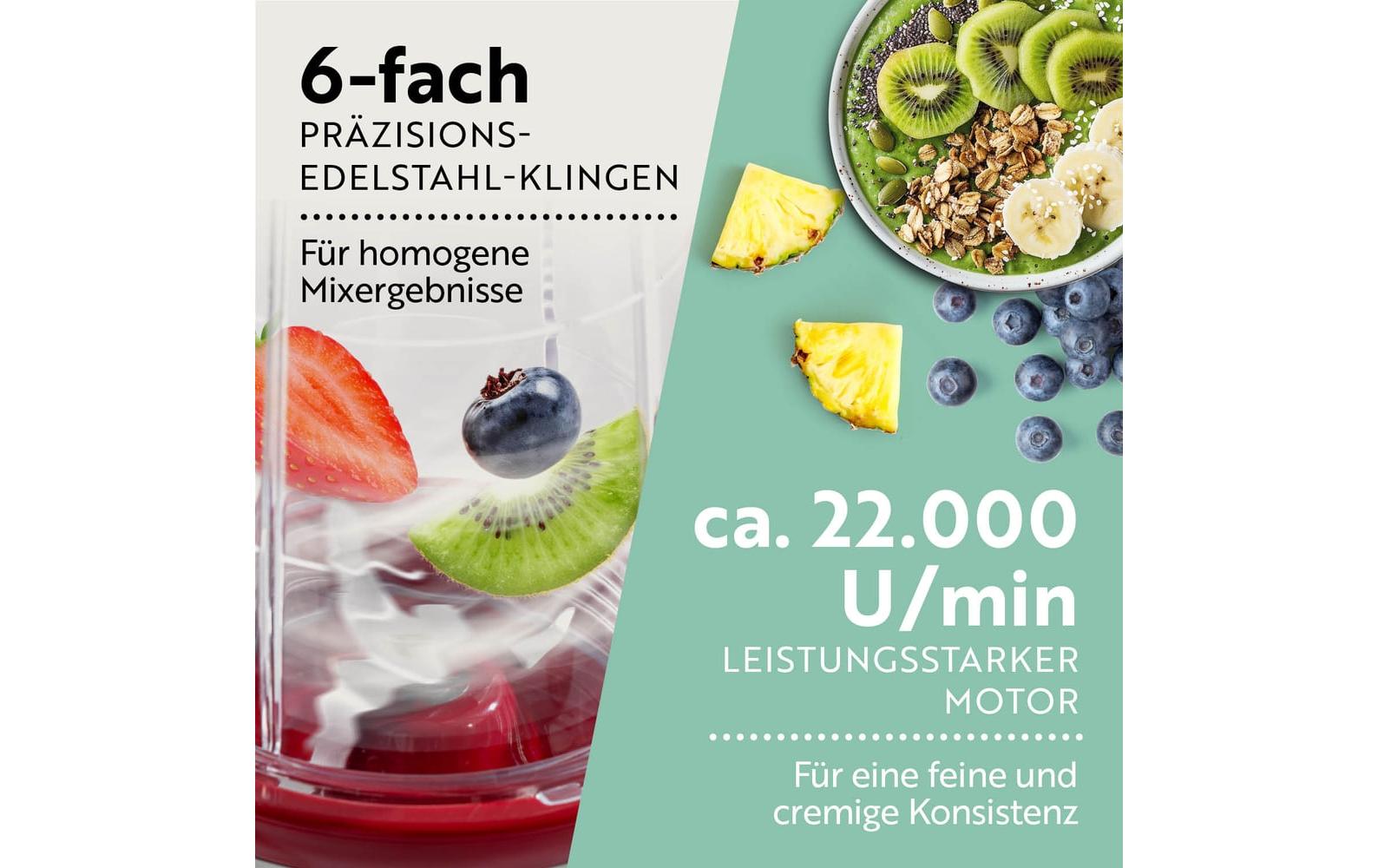 GOURMETmaxx Smoothie Maker Mr. Magic Rot/Silber