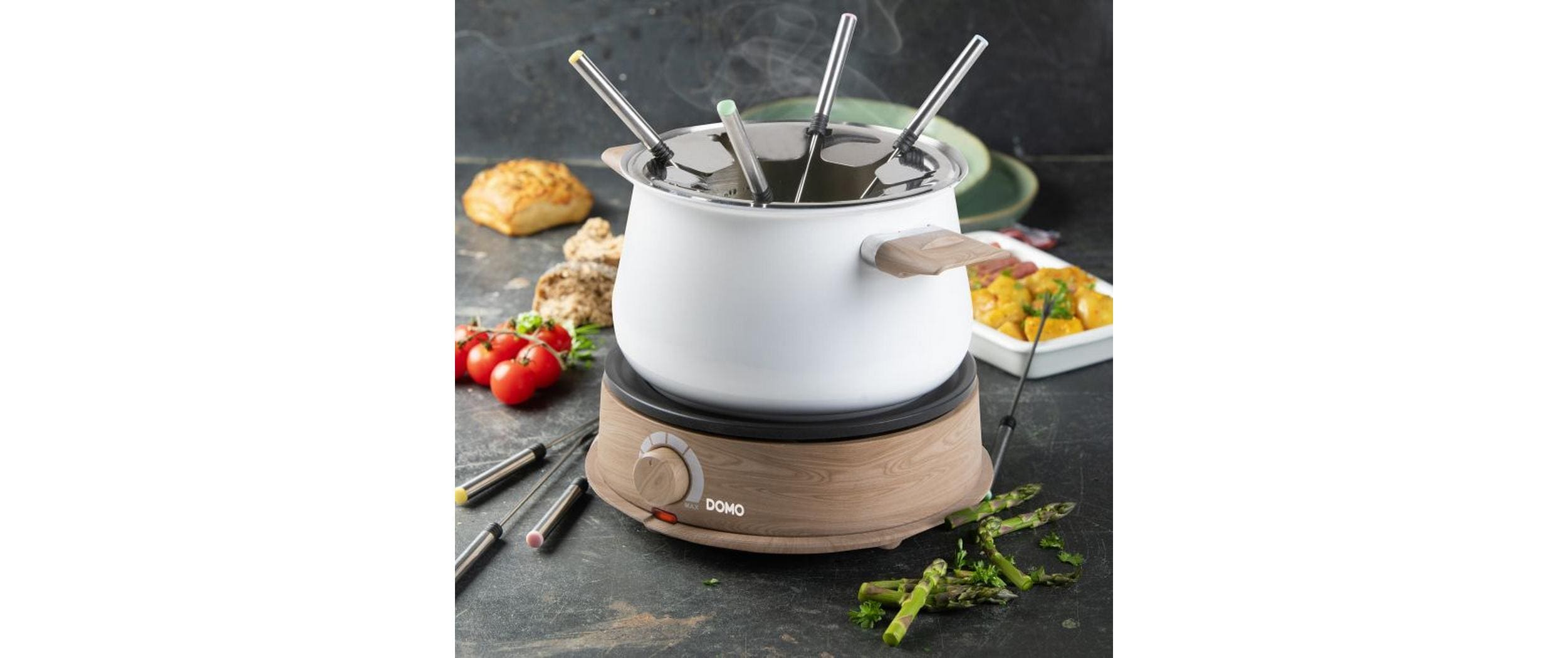 Domo Fondue-Bar DO736F 10 Teile, Weiss