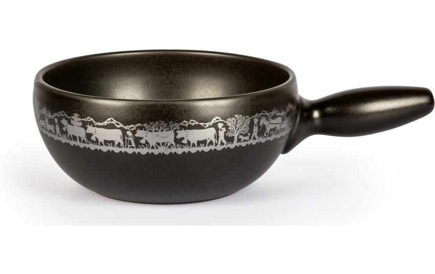 Stöckli Fondue-Caquelon Alpaufzug Ø 21 cm, Schwarz Stöckli Fondue-Caquelon Alpaufzug Ø 21 cm, Schwarz