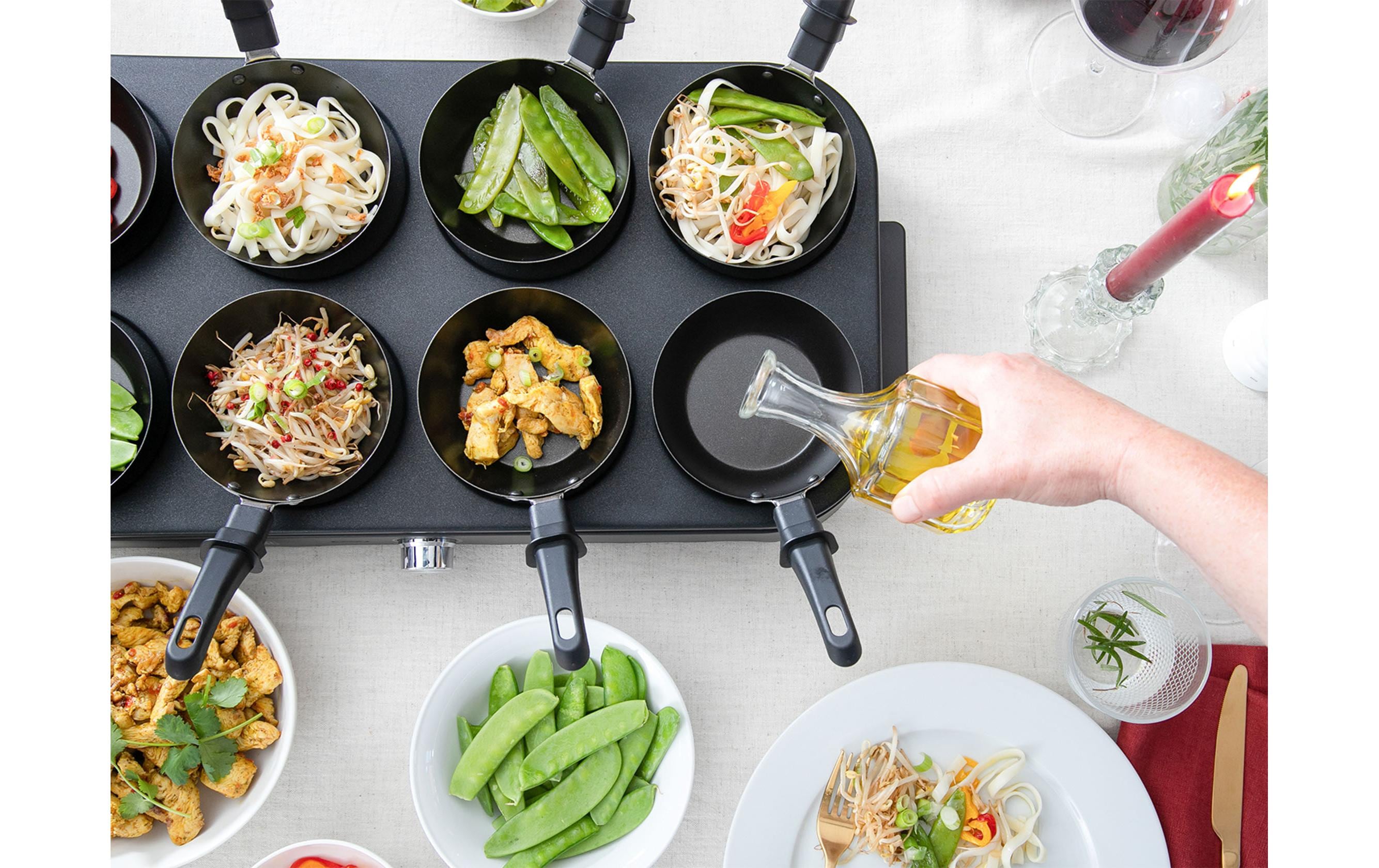 FRITEL Gourmet Wok und Pfannkuchen ALU/Kunststoff Schwarz 1500 W