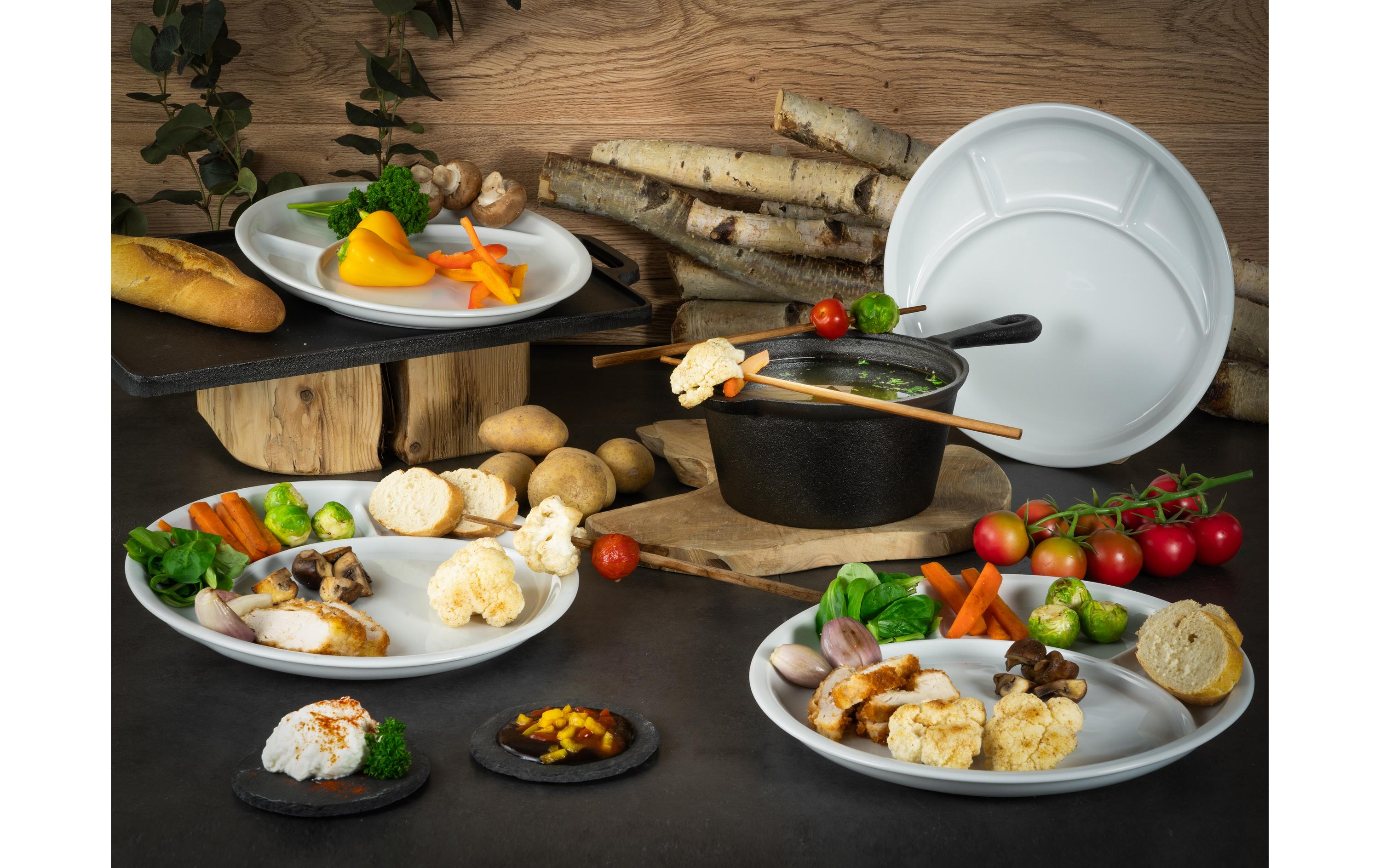 creaTable Fondue-Teller Weiss