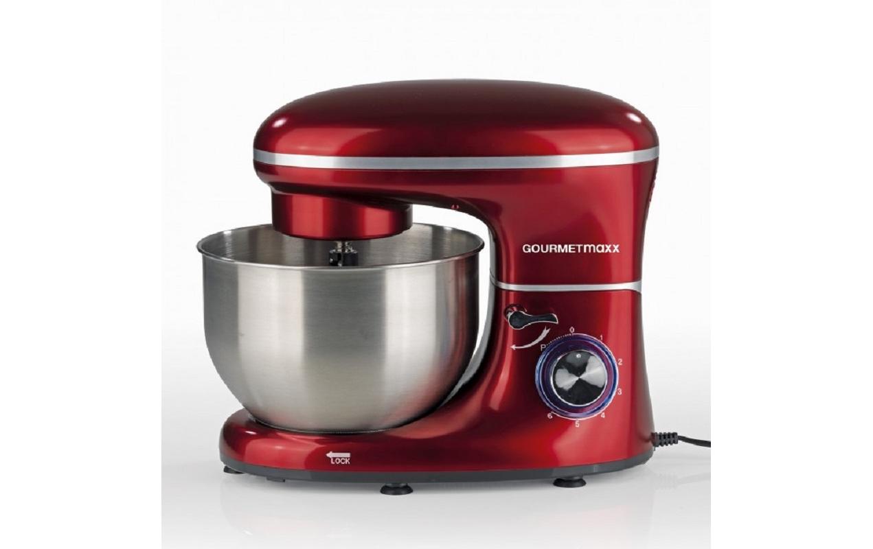 GOURMETmaxx Küchenmaschine 1500 W, Rot