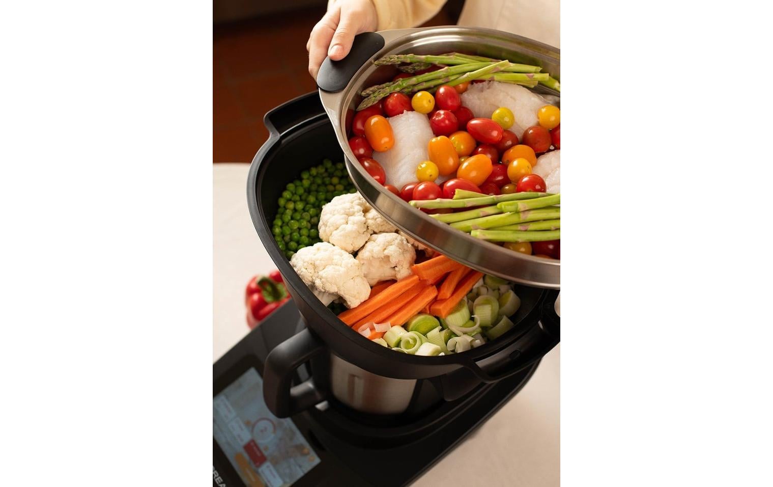 Create Küchenmaschine Chefbot Touch Pro Connect Schwarz/Silber