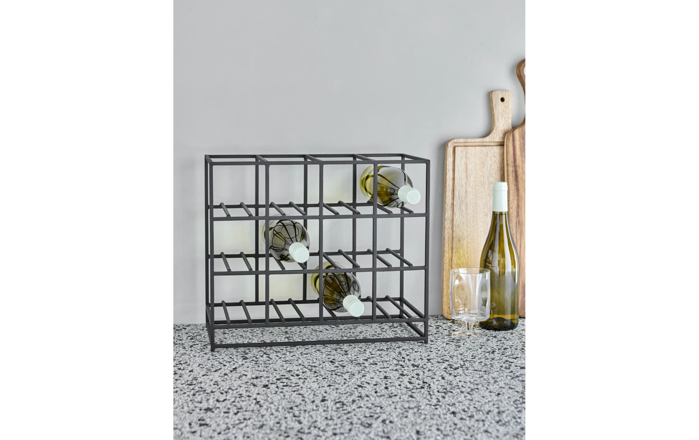 House Doctor Weinregal HD12, 20 x 41 x 35 cm, Schwarz