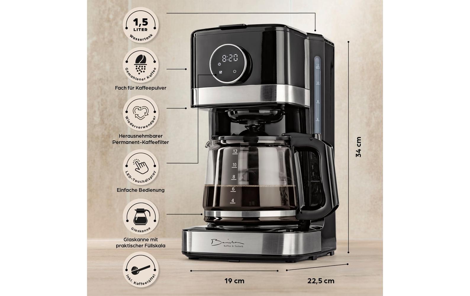 Barista Filterkaffeemaschine 19438 Schwarz
