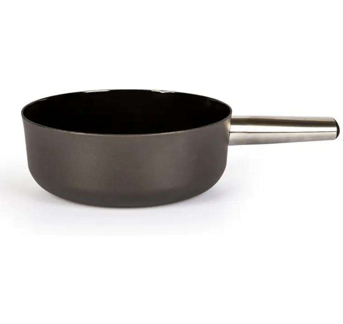 Stöckli Fondue-Caquelon Emotion Inox 23 cm, Schwarz