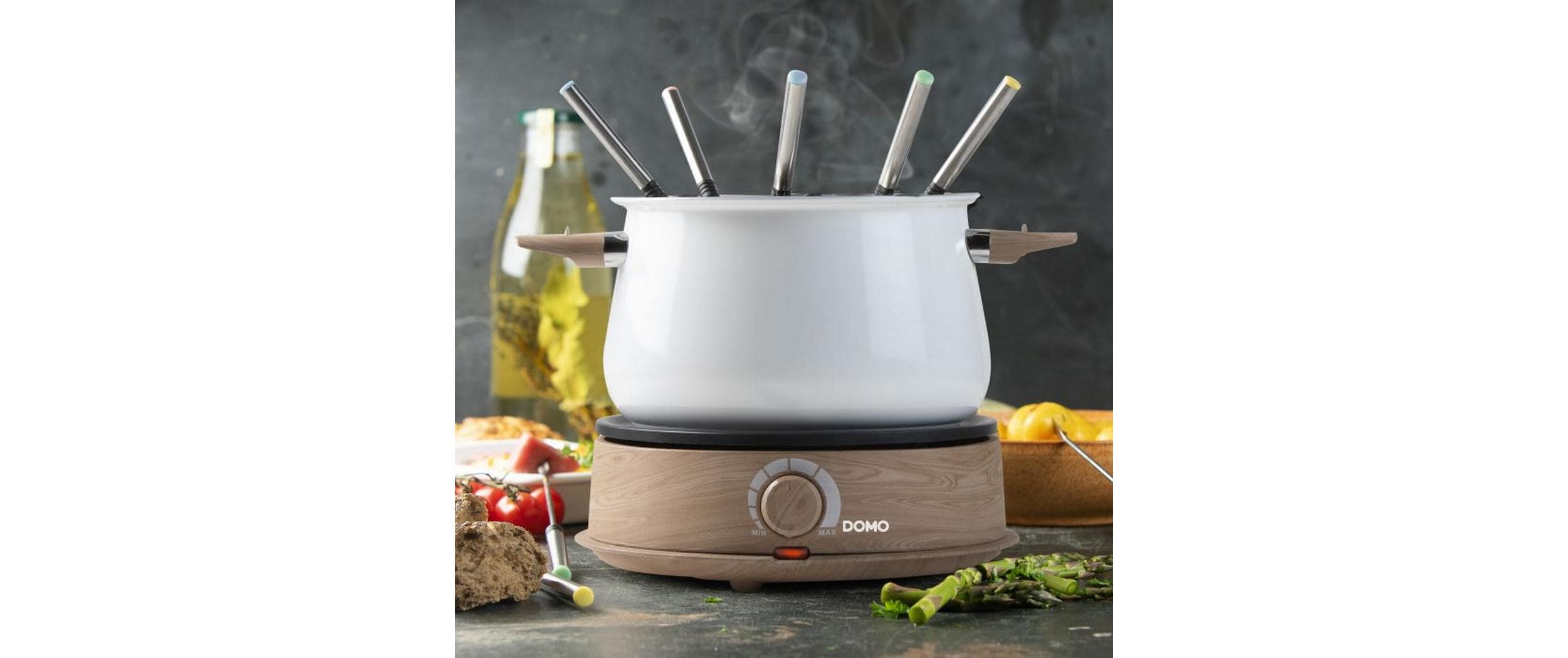 Domo Fondue-Bar DO736F 10 Teile, Weiss