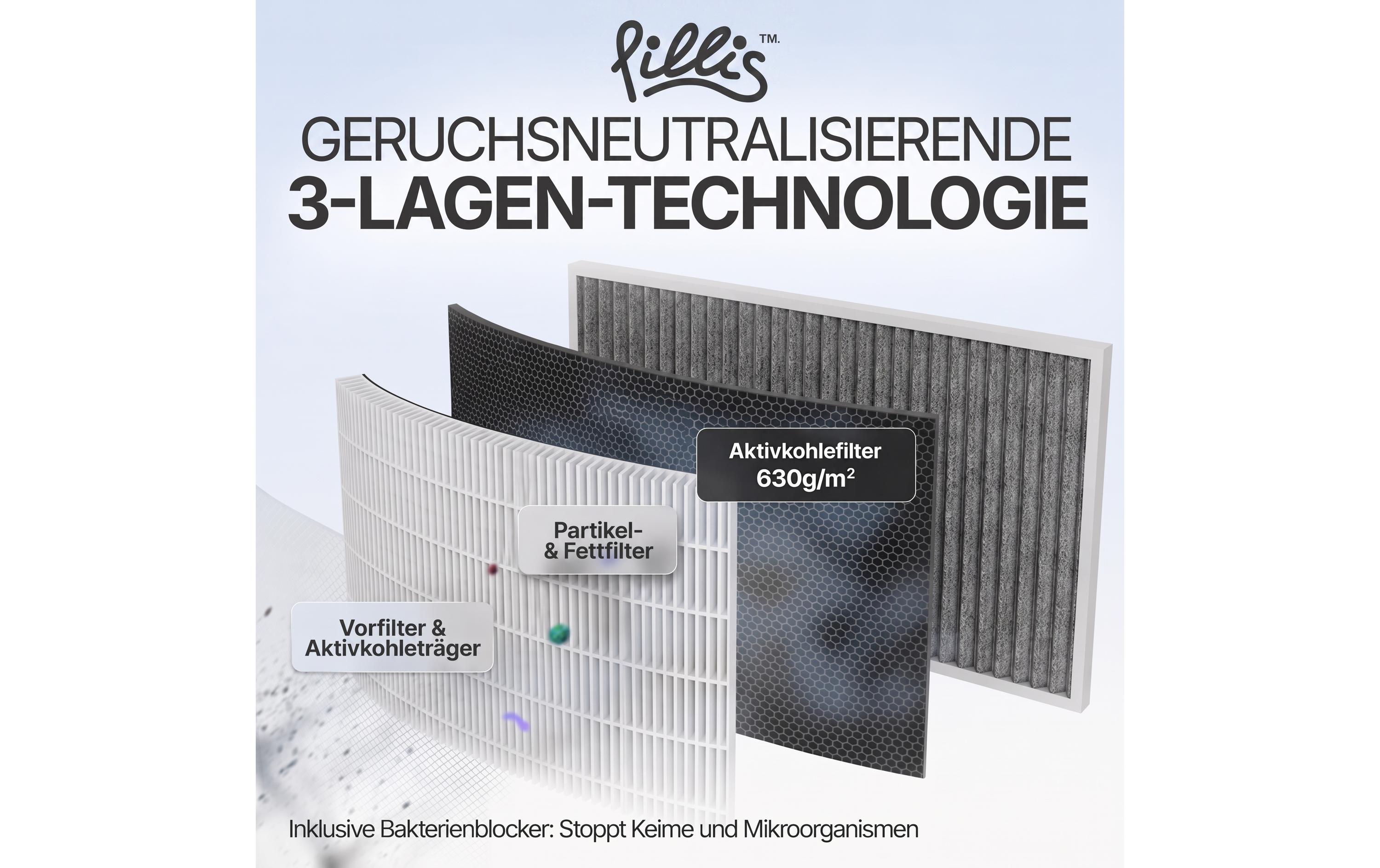 Pillis Aktivkohlefilter-Set Bora Basic 2 Stück