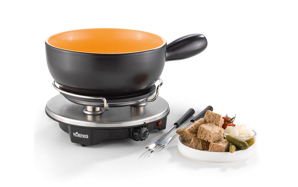Koenig Käsefondue-Set B02179 8 Teile, Anthrazit/Gold