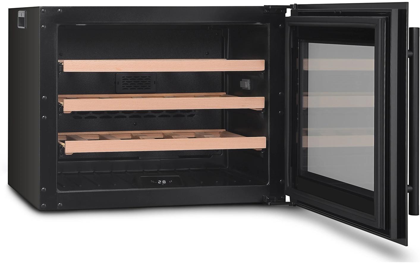 Trisa Einbau-Weinklimaschrank 24 Flaschen Schwarz, Rechts