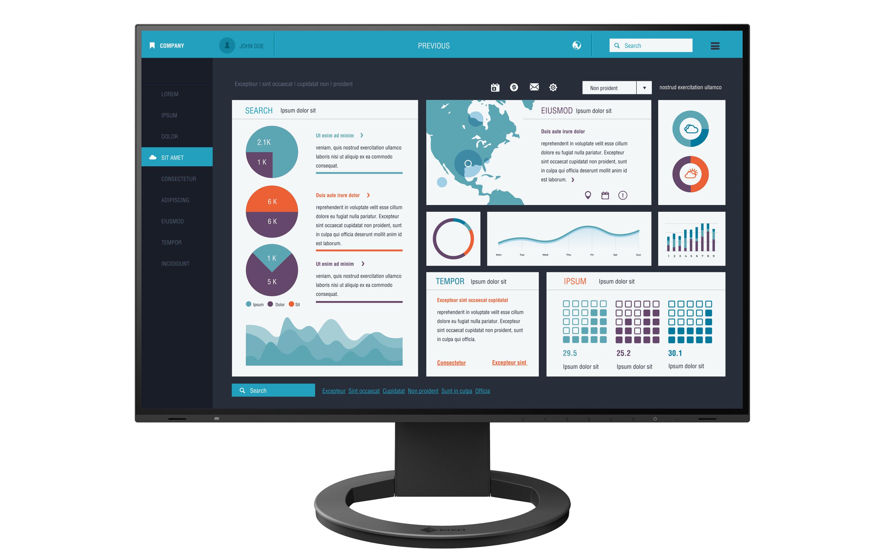 EIZO Monitor EV2495 Swiss Edition Schwarz