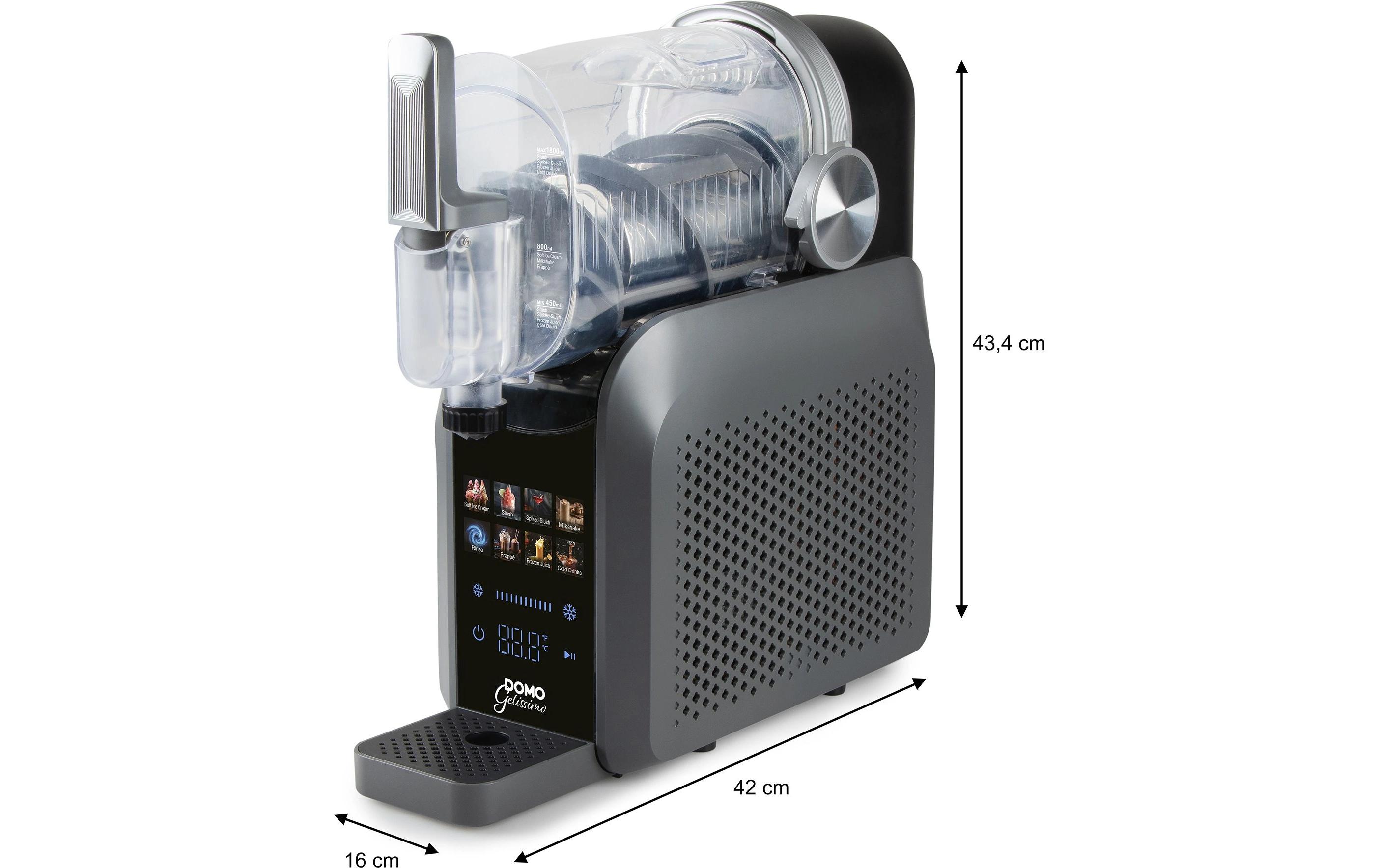 Domo Glacemaschine DO9308I 1.8 l, Schwarz/Silber