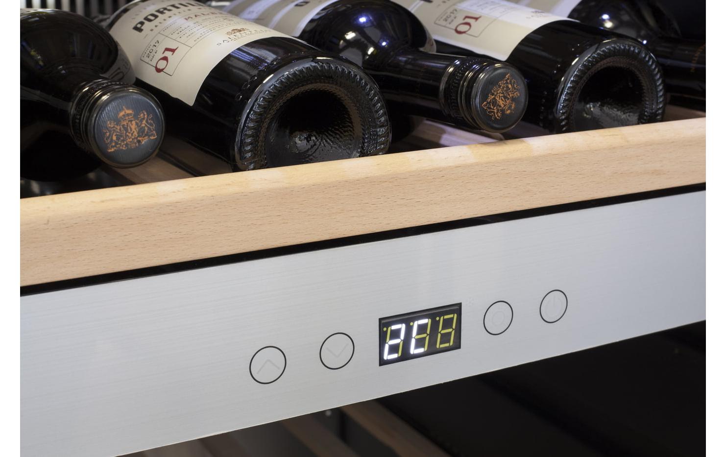 Caso Weinkühlschrank WineComfort 380 Smart Edelstahl, Rechts
