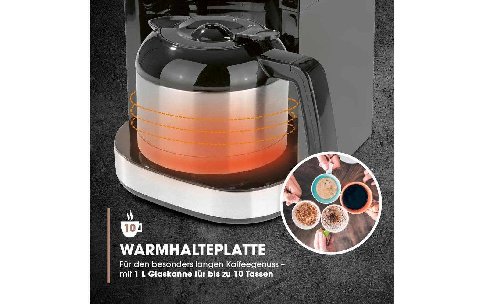 Barista Filterkaffeemaschine 30380 Schwarz/Edelstahl