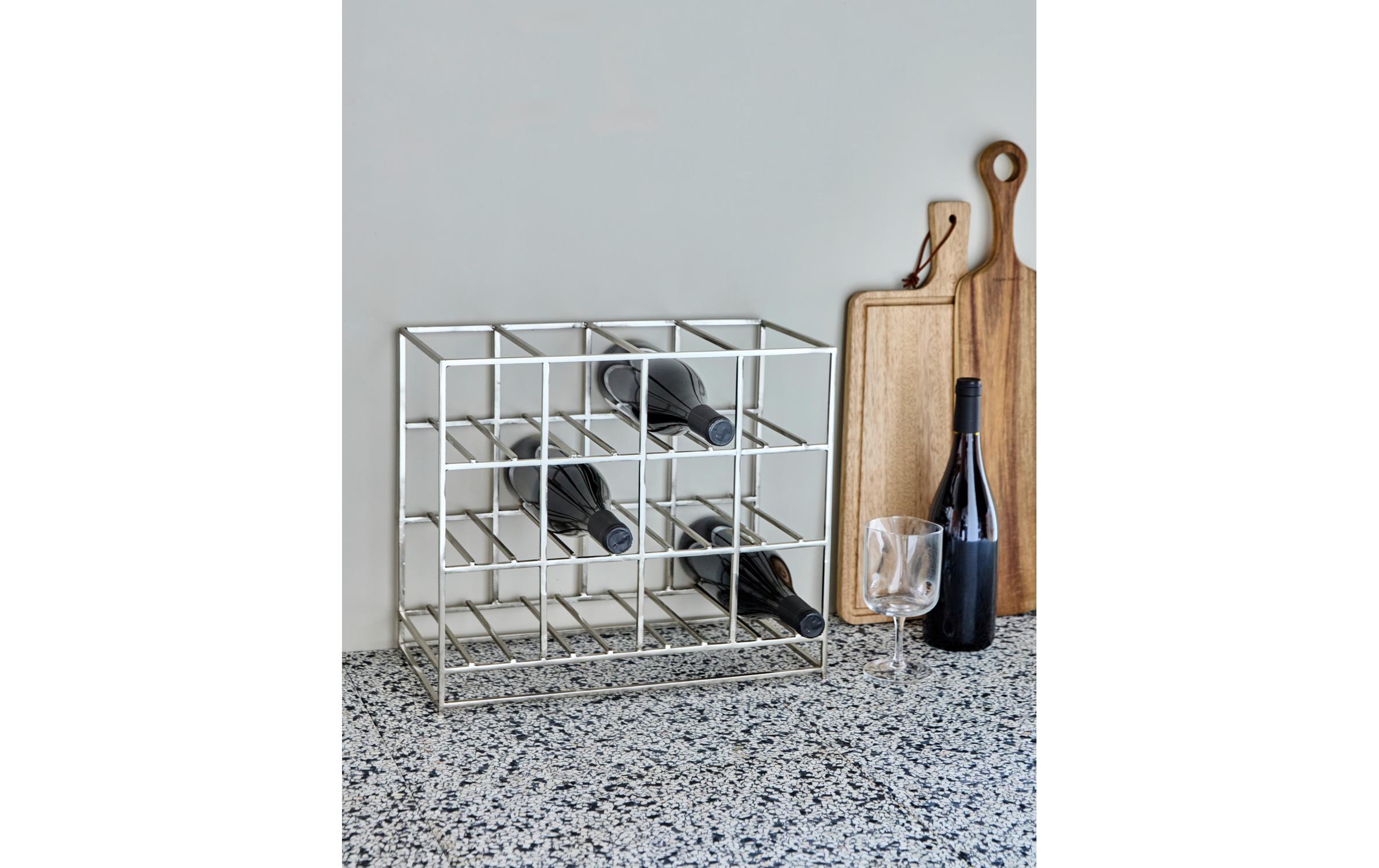 House Doctor Weinregal HD12, 20 x 41 x 35 cm, Silber