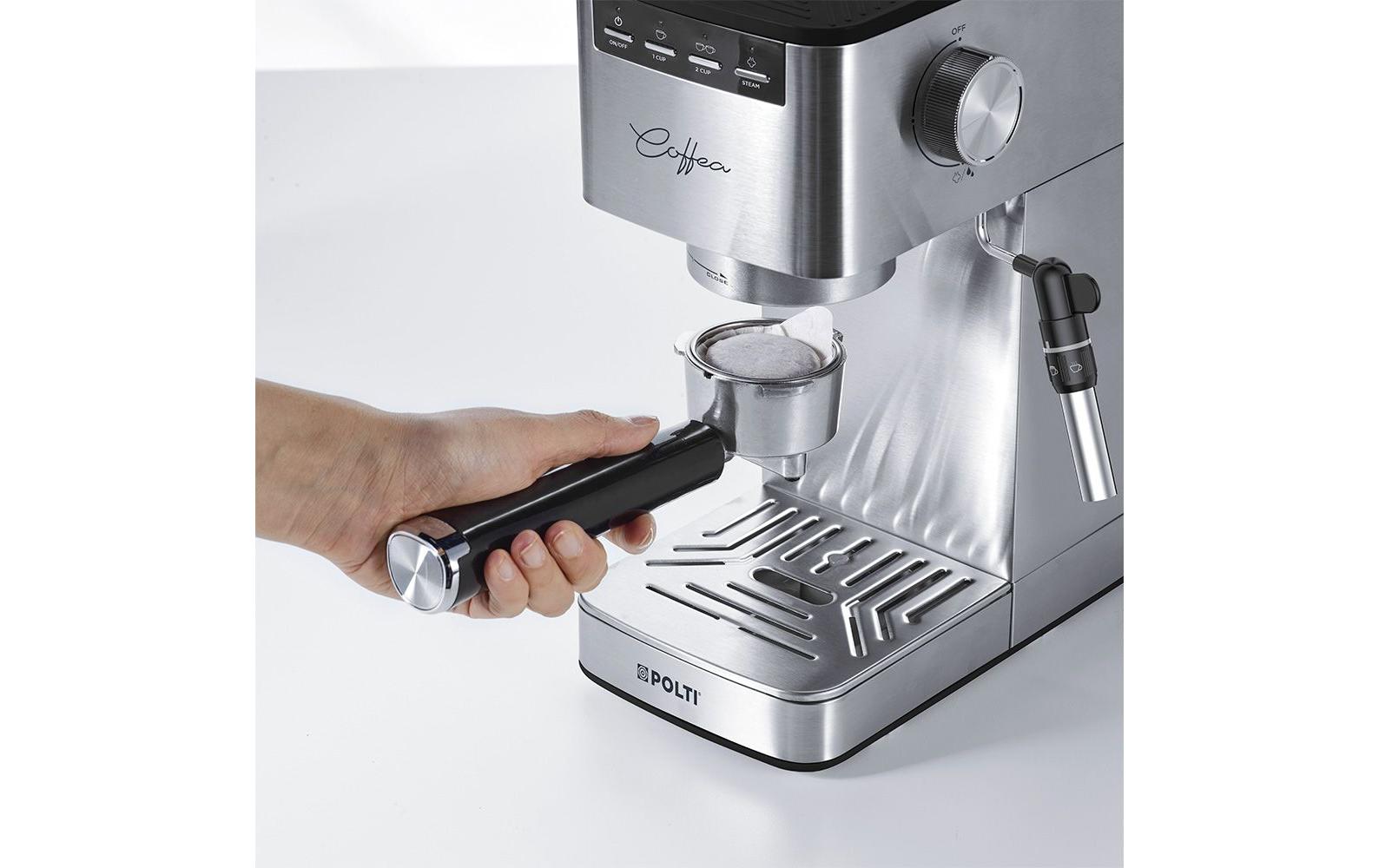 Polti Siebträgermaschine Coffea P10S Silber