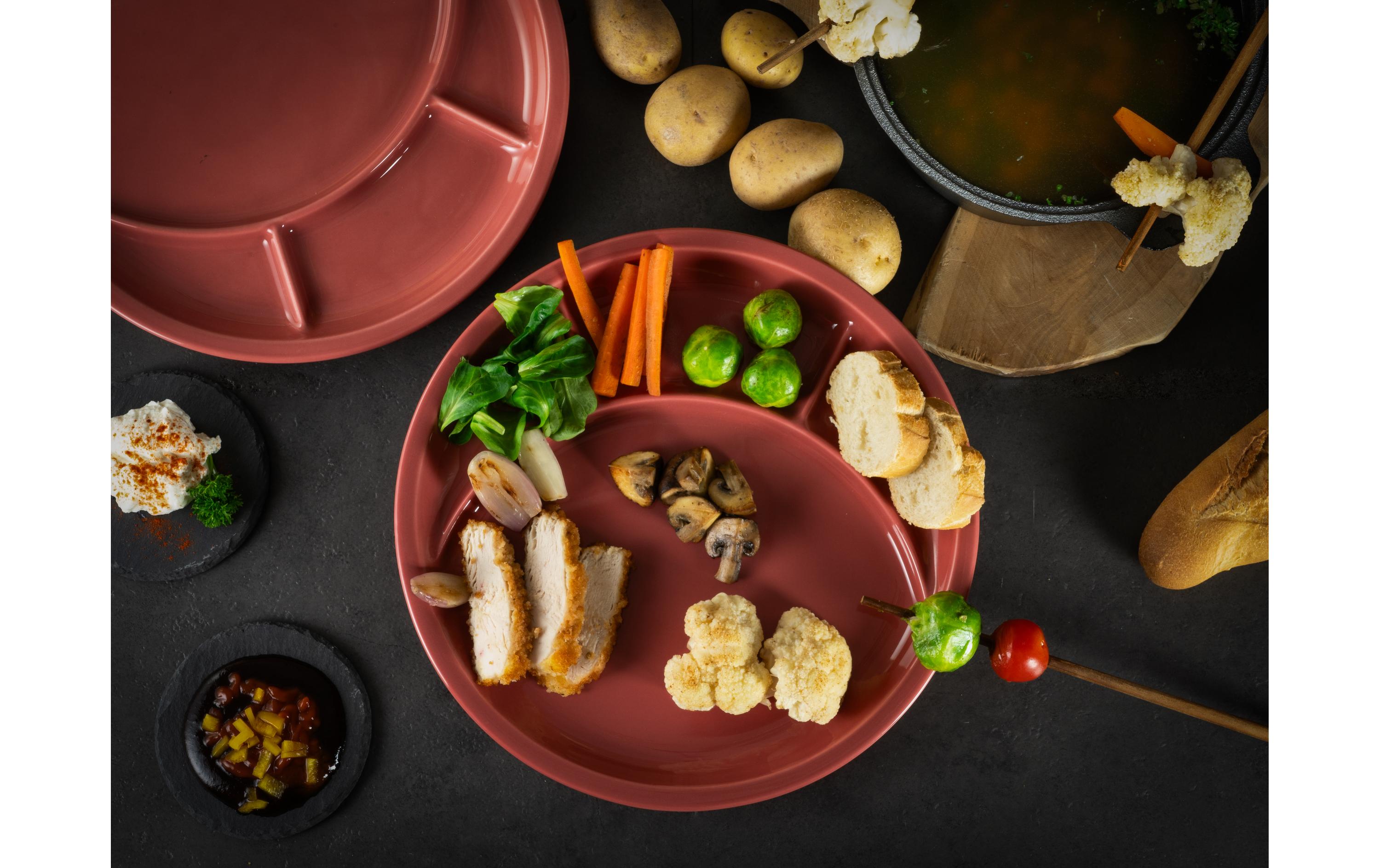creaTable Fondue-Teller Weiss