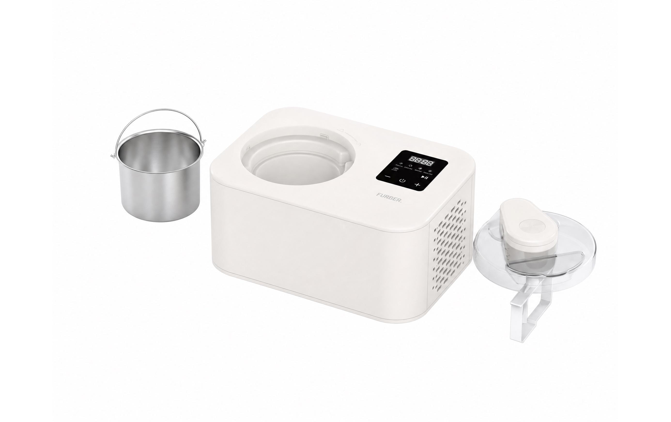 FURBER Glacemaschine Luigi Compact 1.2 l, Weiss