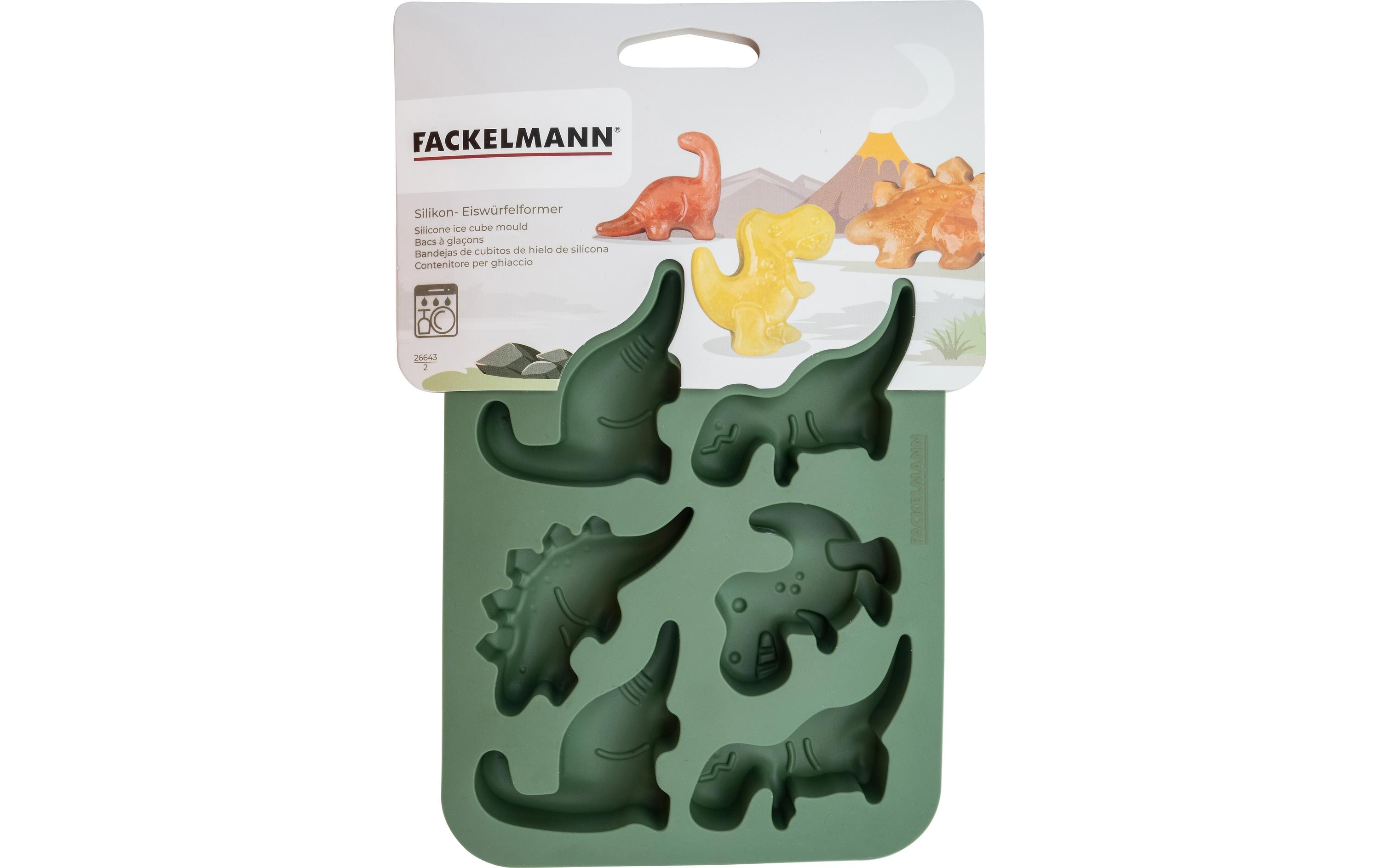 Fackelmann Eiswürfelform Dinosaurier, Silikon