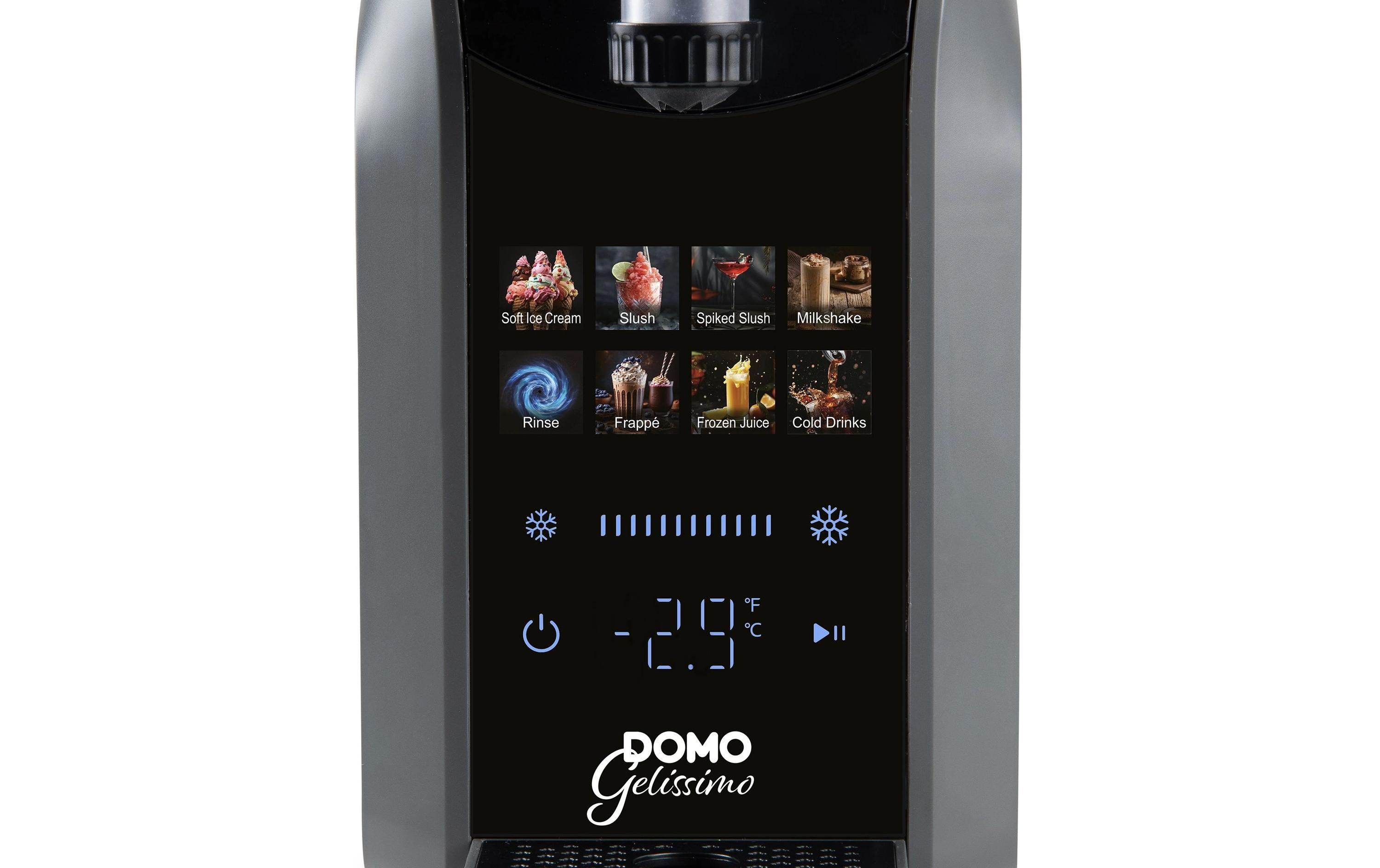 Domo Glacemaschine DO9308I 1.8 l, Schwarz/Silber