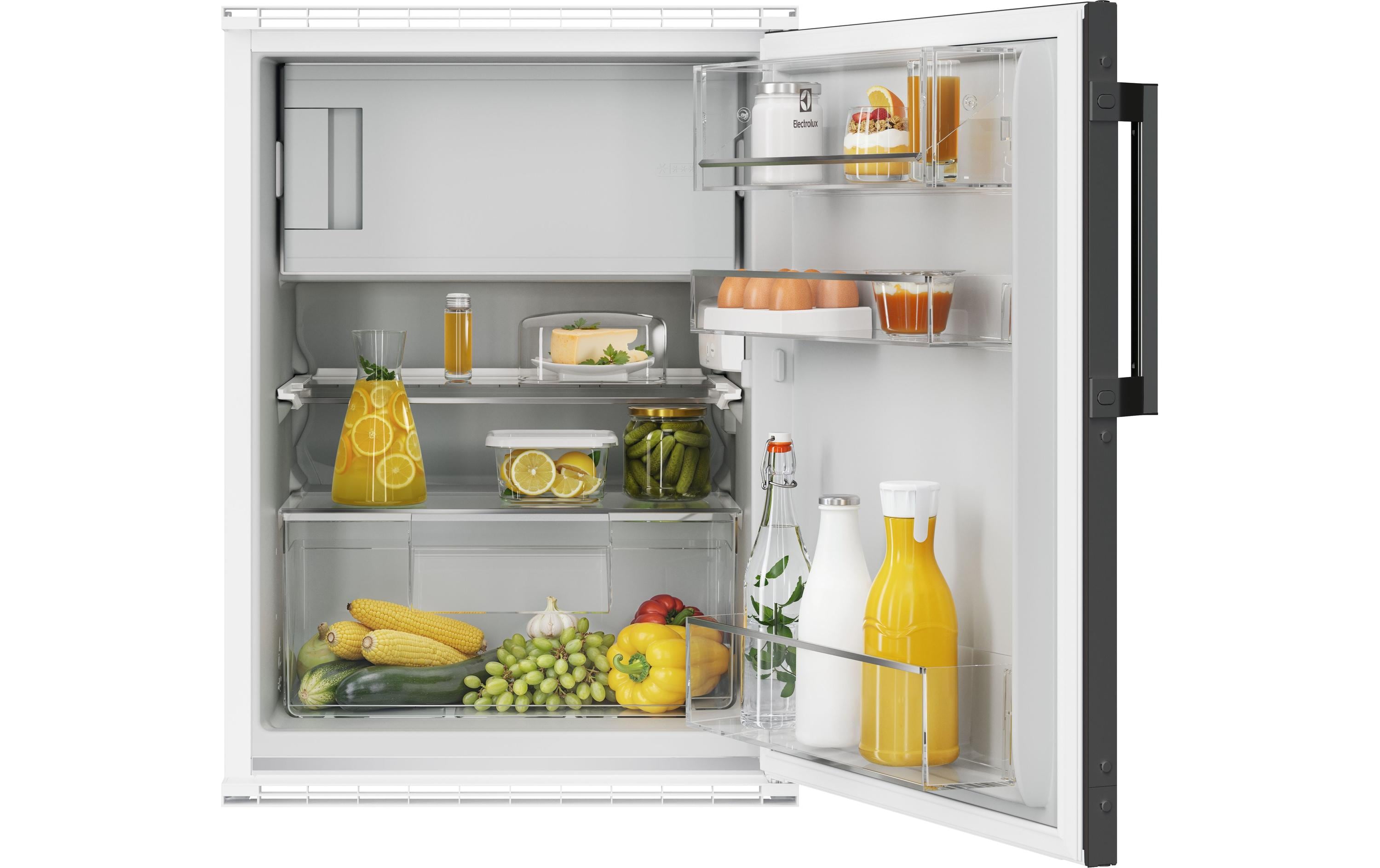 Electrolux Einbaukühlschrank EK136SRSW Schwarz, Wechselbar, Rechts