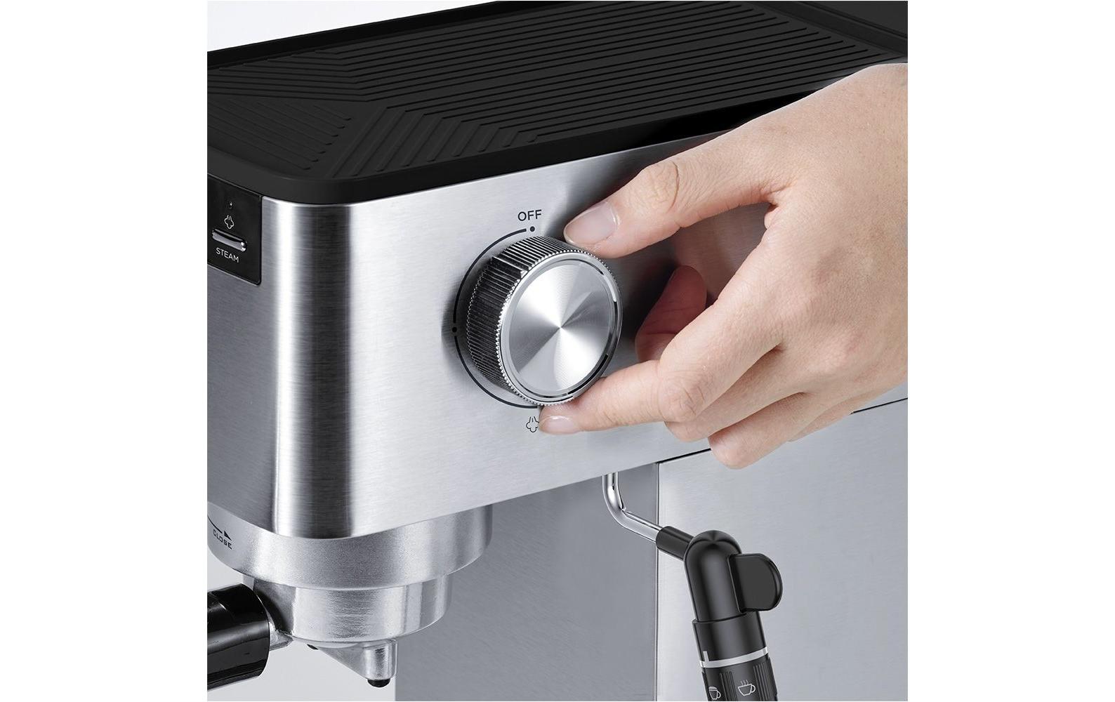 Polti Siebträgermaschine Coffea P10S Silber