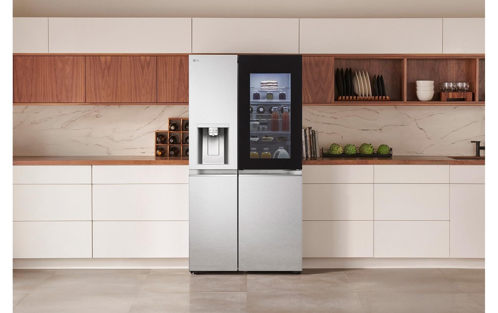 LG Foodcenter GSXE91MBAD Grau, Rechts und Links