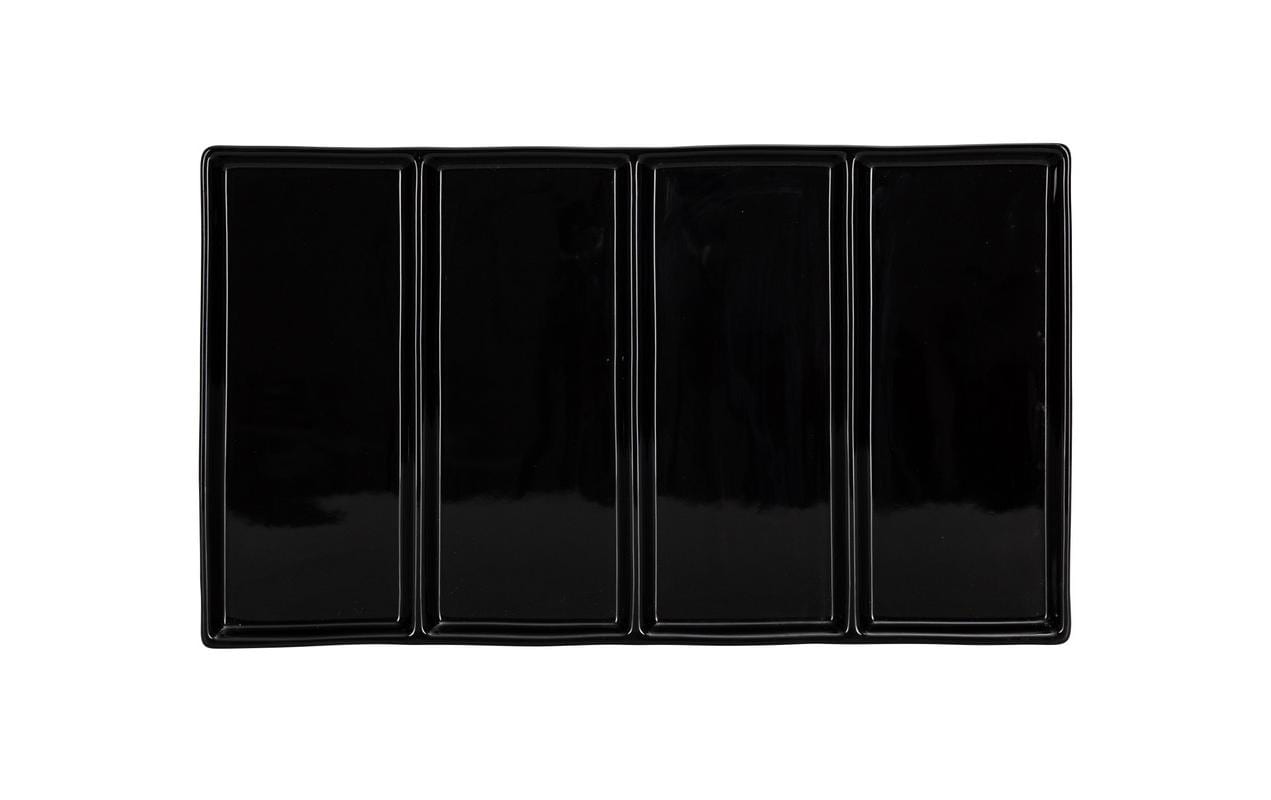 Nouvel Fondue-Teller Rettangolo, Schwarz, 39 x 23 x 2.5 cm