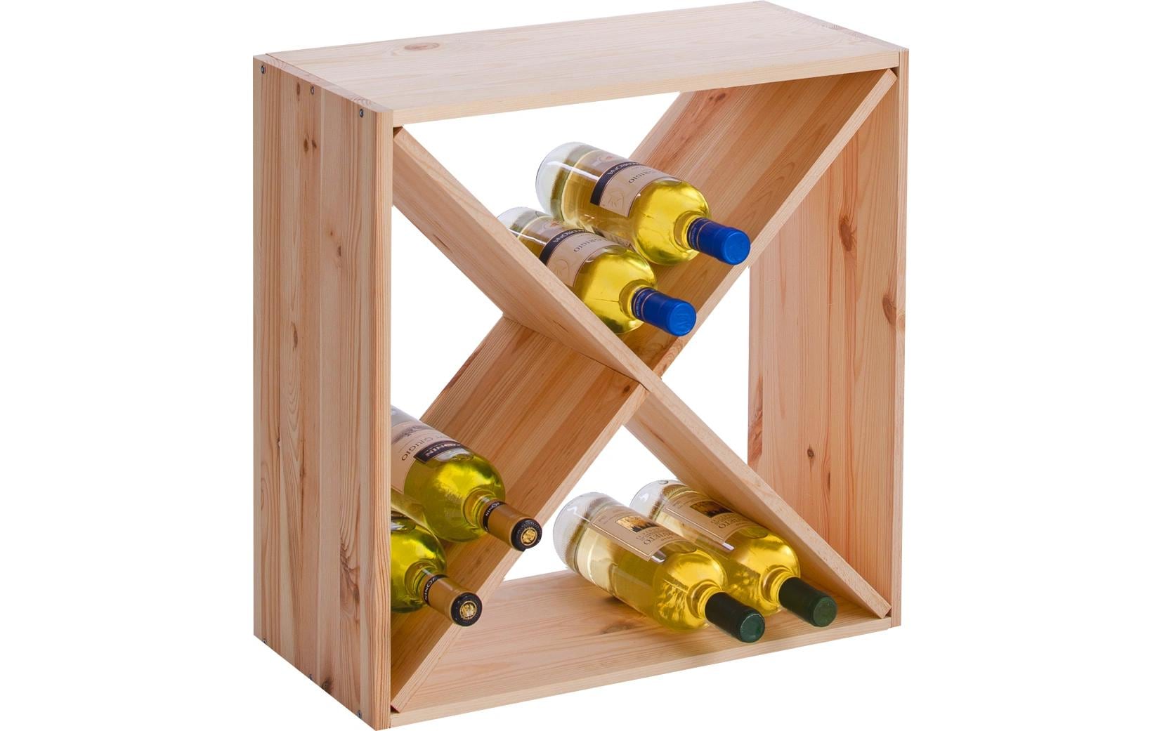 Zeller Present Weinregal 52 x 25 x 52 cm, Nadelholz