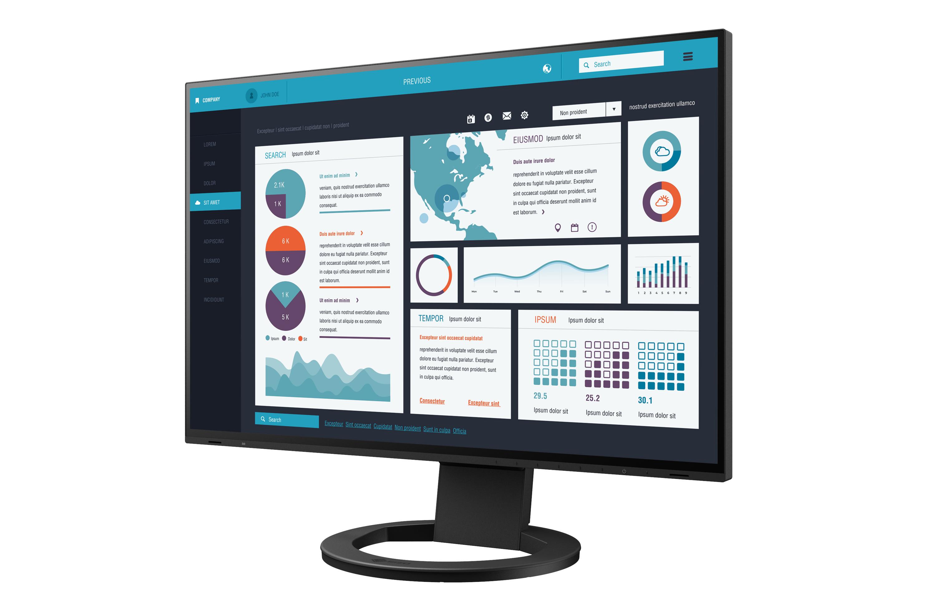 EIZO Monitor EV2495 Swiss Edition Schwarz