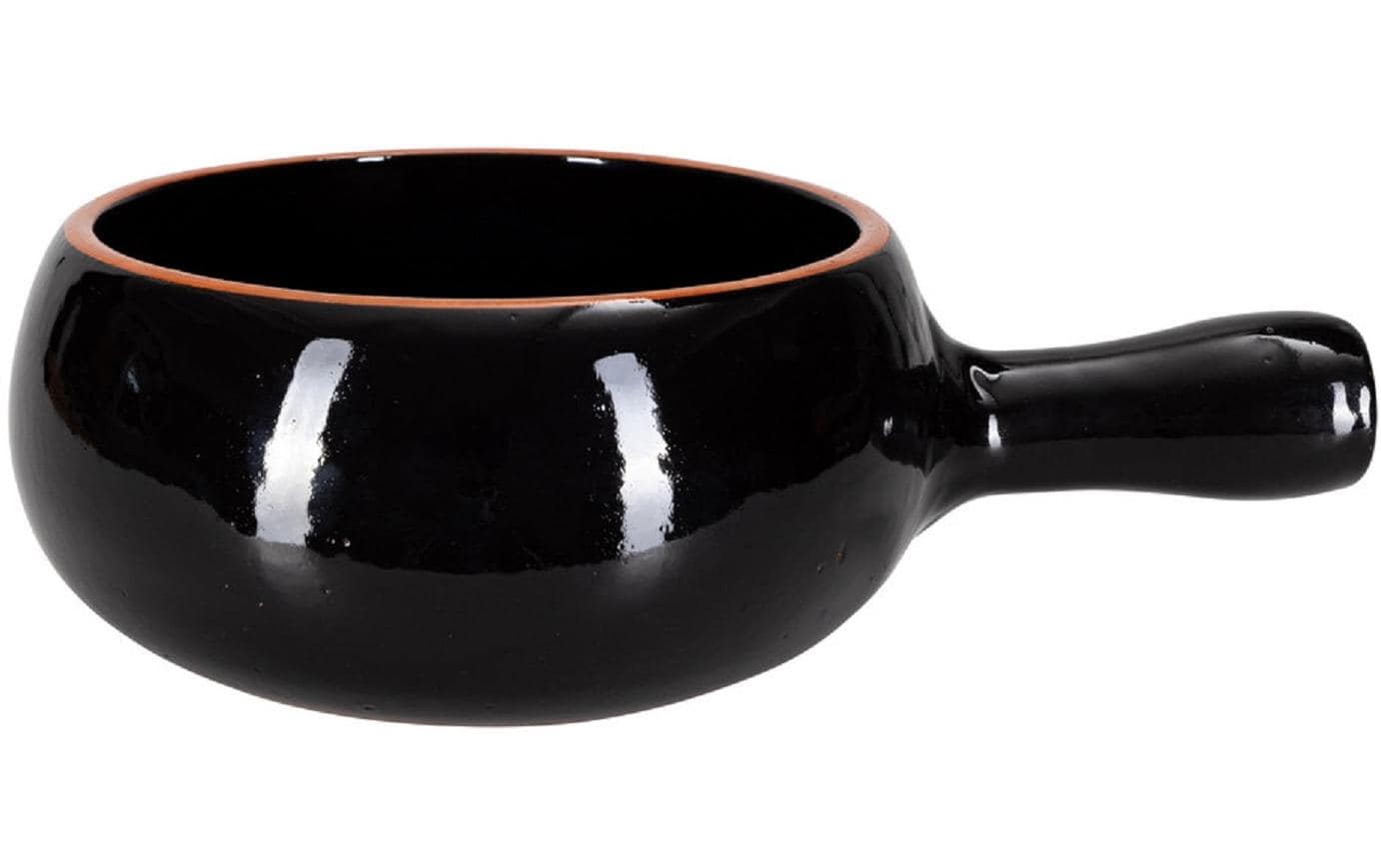 Nouvel Fondue-Caquelon Bombata-Nero-Shine, Ø 22 cm, Schwarz