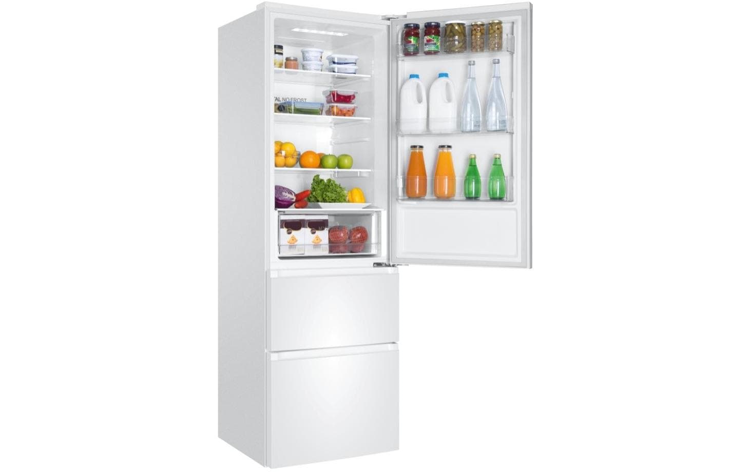 Haier Kühl-Gefrierkombination HTR3619ENPW 3D 60 Serie 3 Weiss