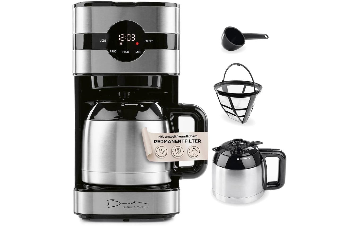 Barista Filterkaffeemaschine 30382 Schwarz/Silber/Edelstahl
