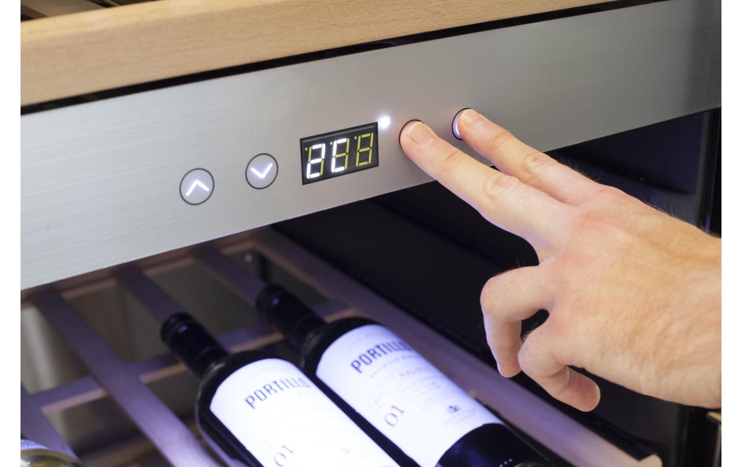 Caso Weinkühlschrank WineComfort 380 Smart Edelstahl, Rechts