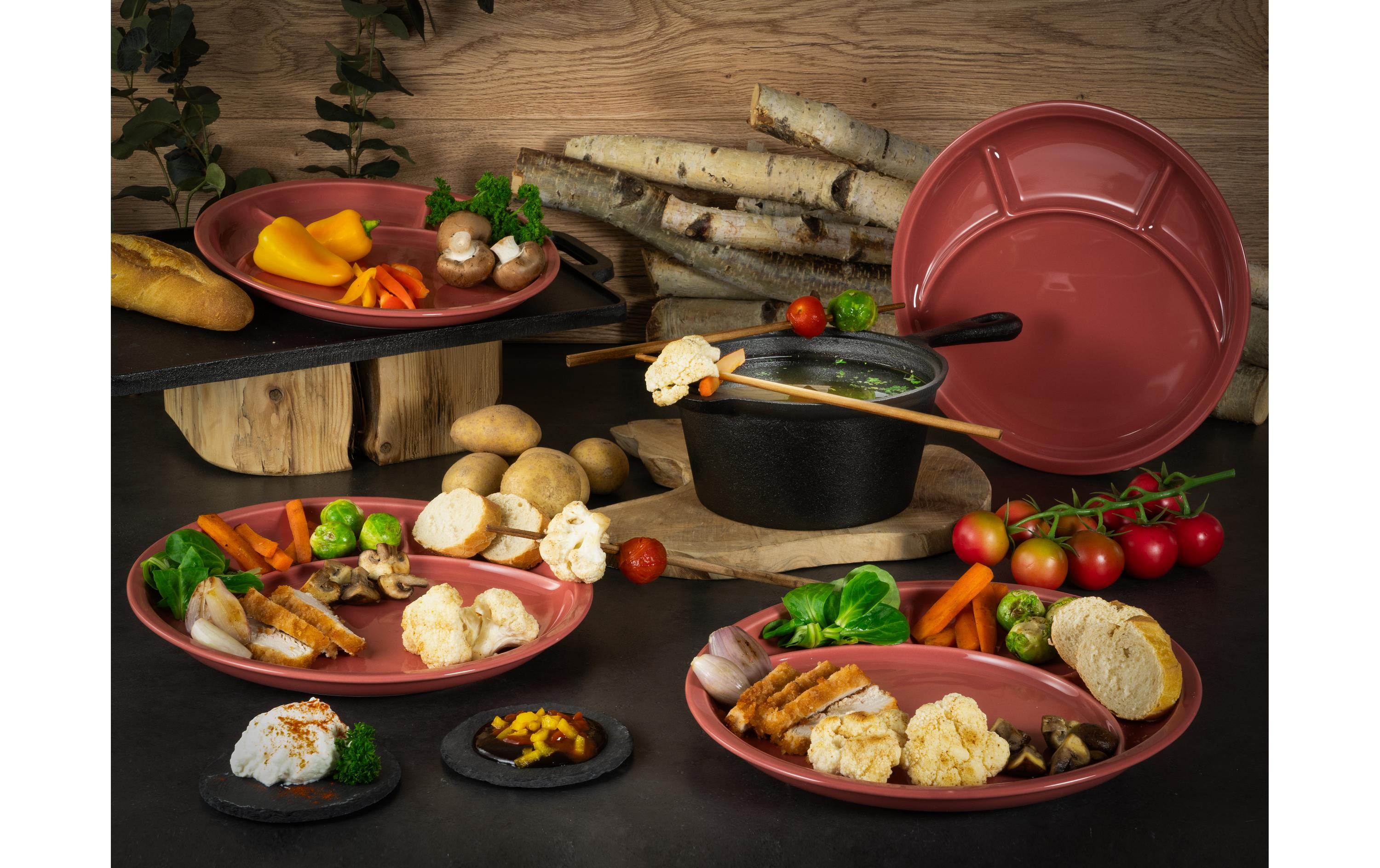 creaTable Fondue-Teller Weiss