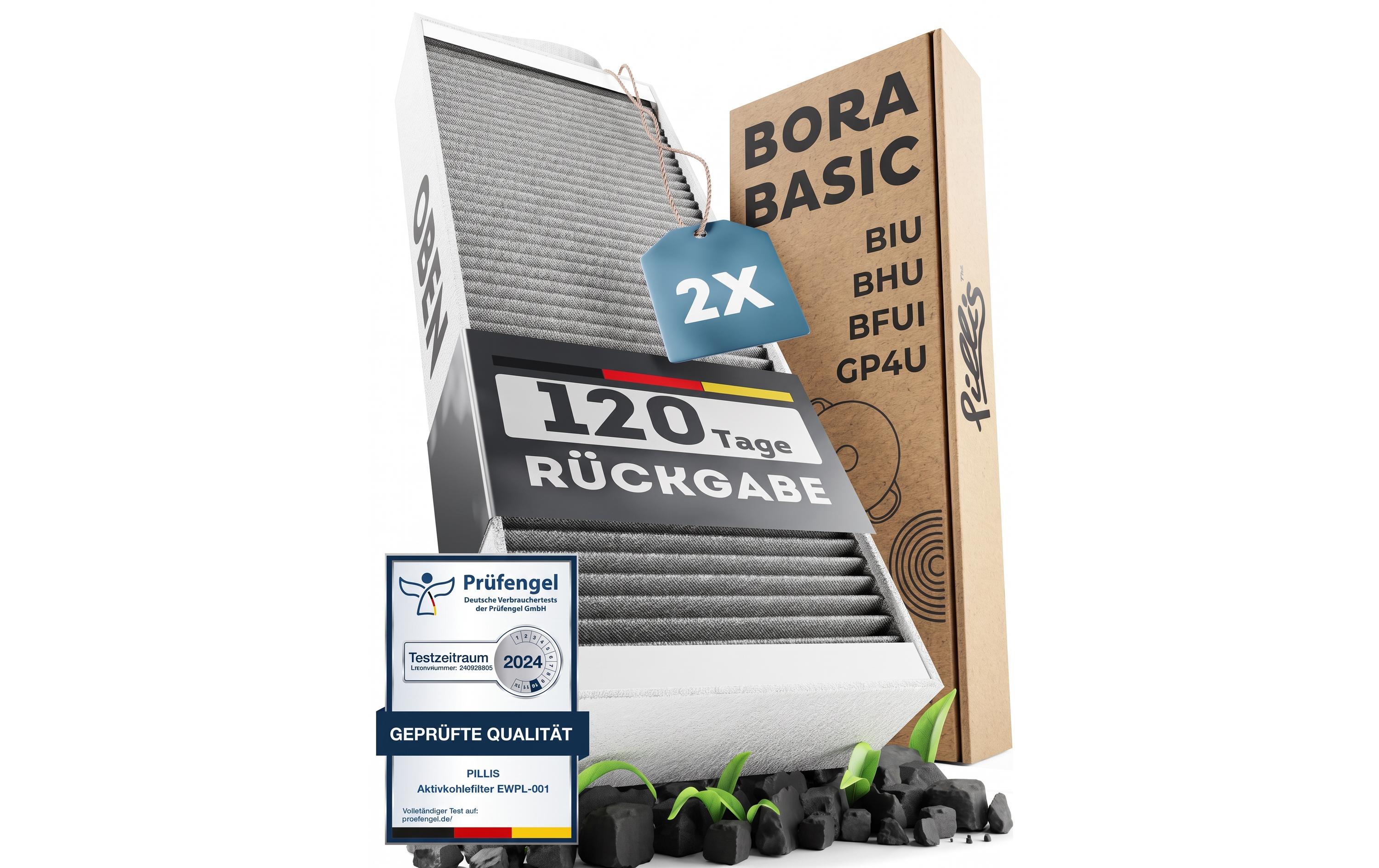 Pillis Aktivkohlefilter-Set Bora Basic 2 Stück