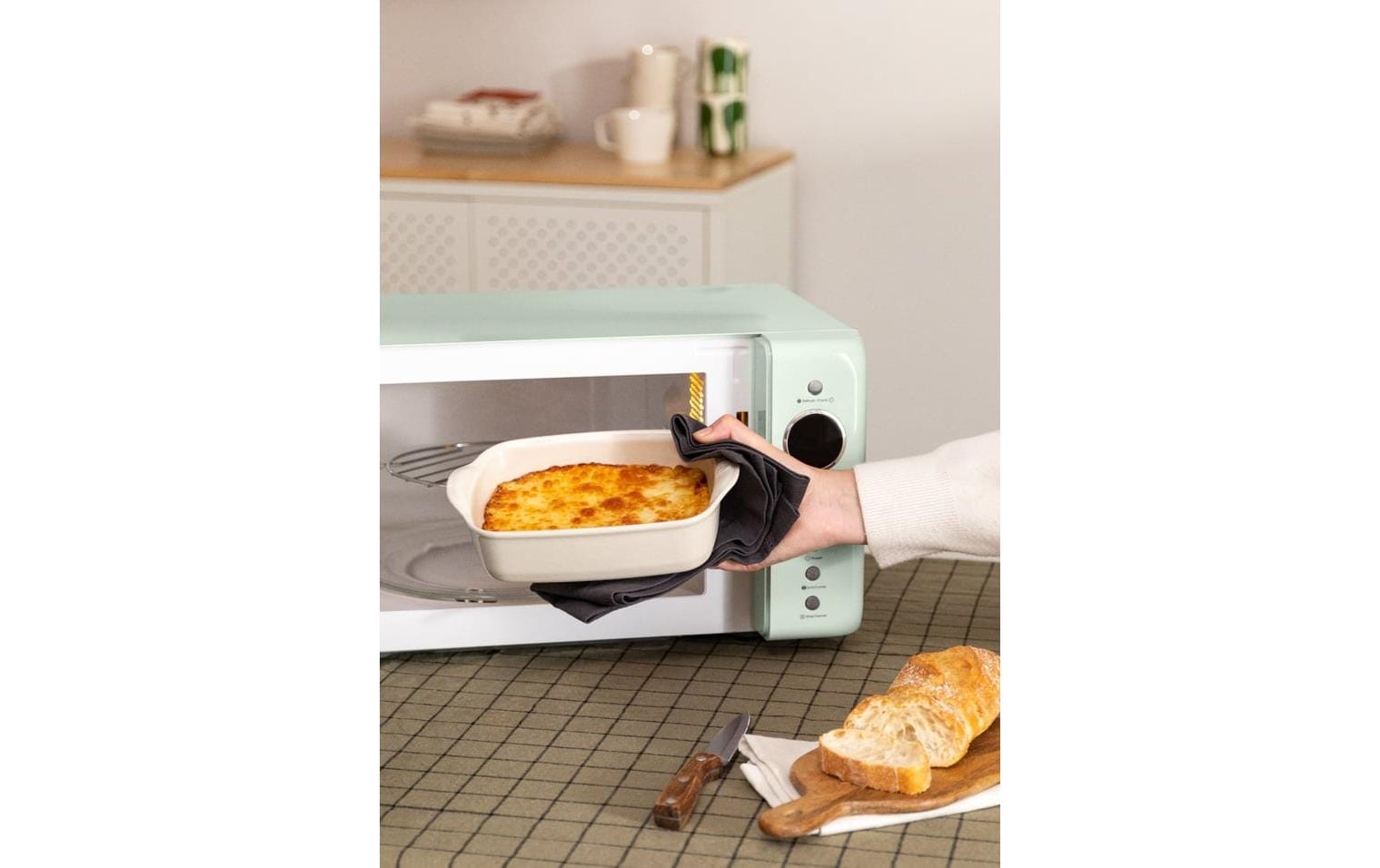 Create Mikrowelle Retro Grün