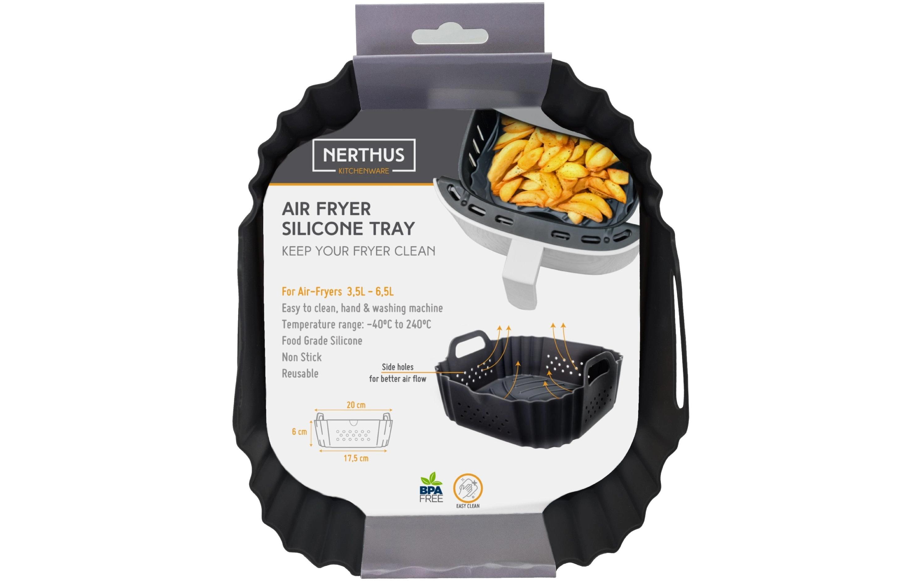 Nerthus Backeinsatz Airfryer-Backmatte 20 x 17.5 x 6 cm